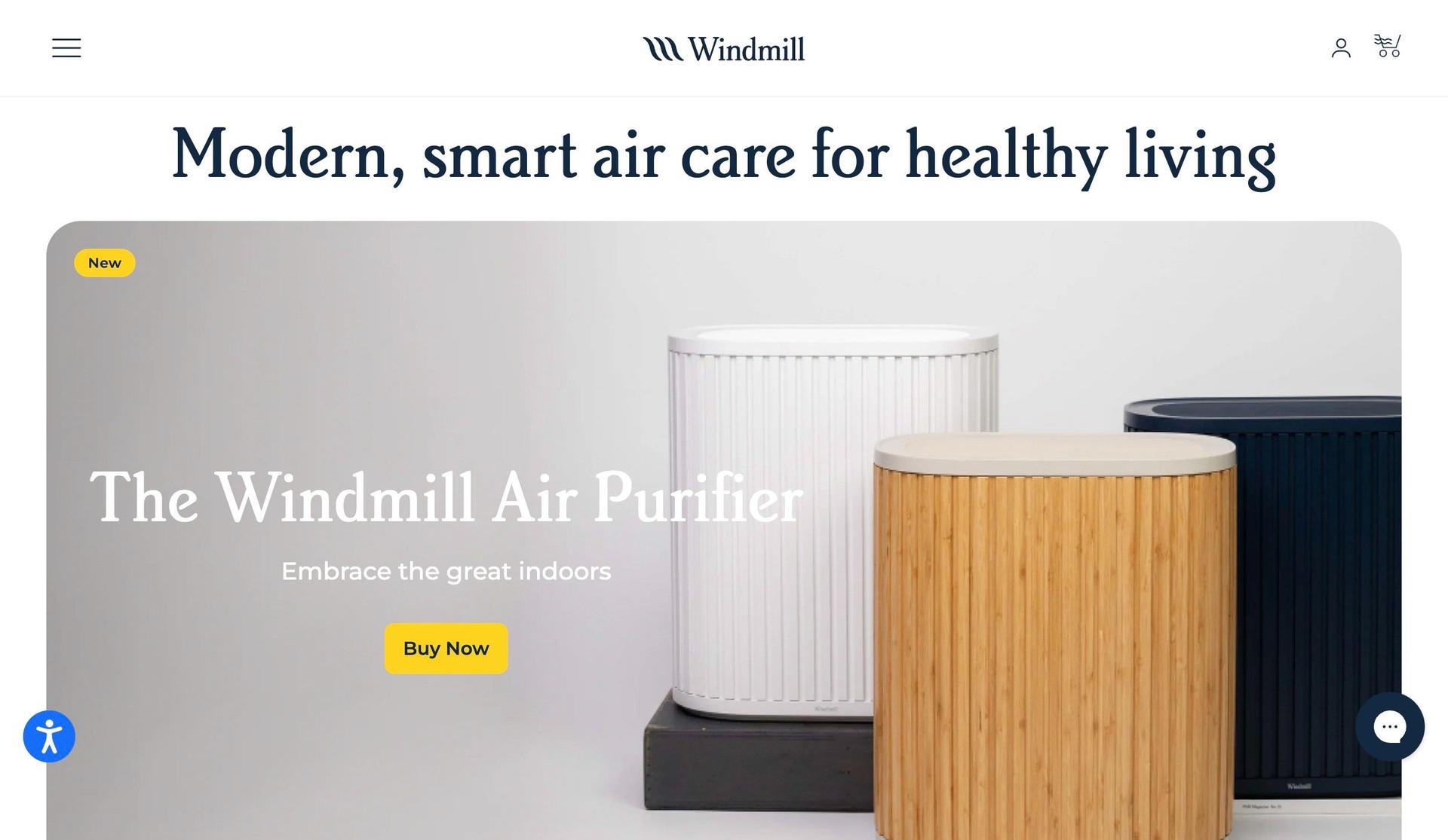 Windmill Air-examples of accessible websites