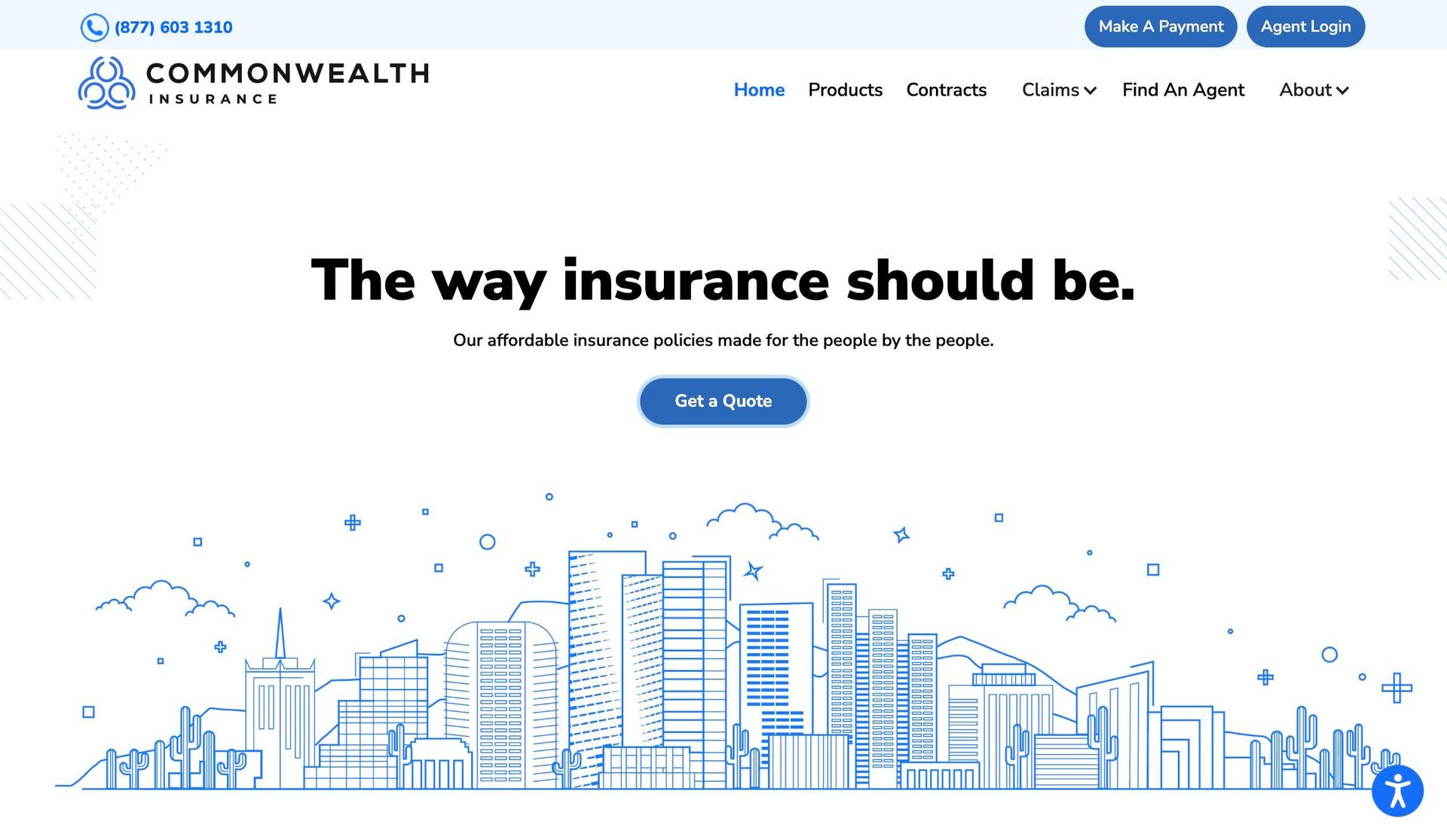 Commonwealth Casualty-examples of accessible websites