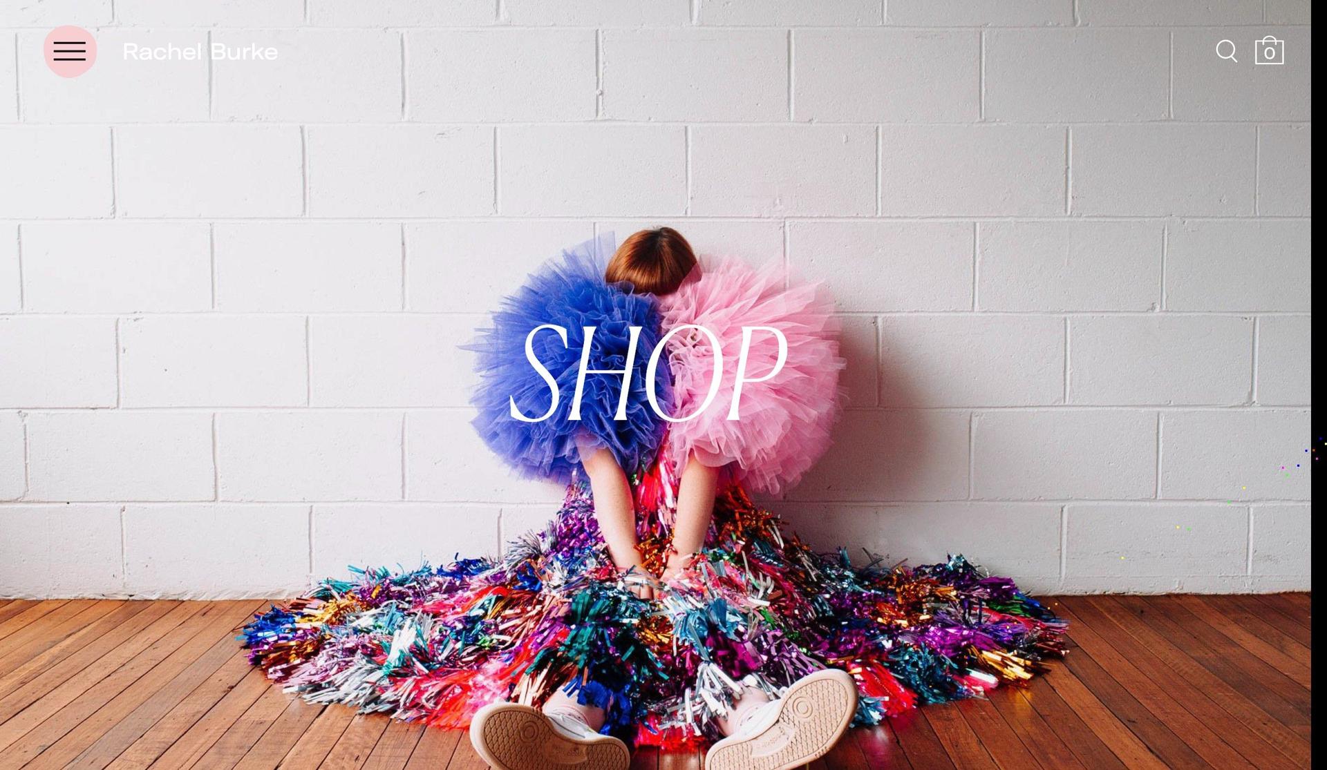 Shop Rachel Burke-elegant website design examples