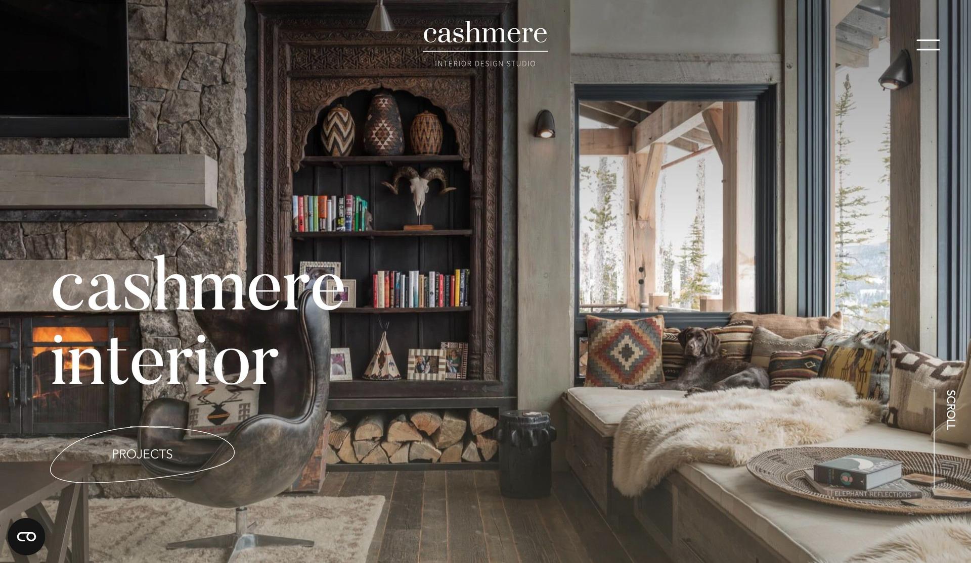 Cashmere Interior-elegant website design examples