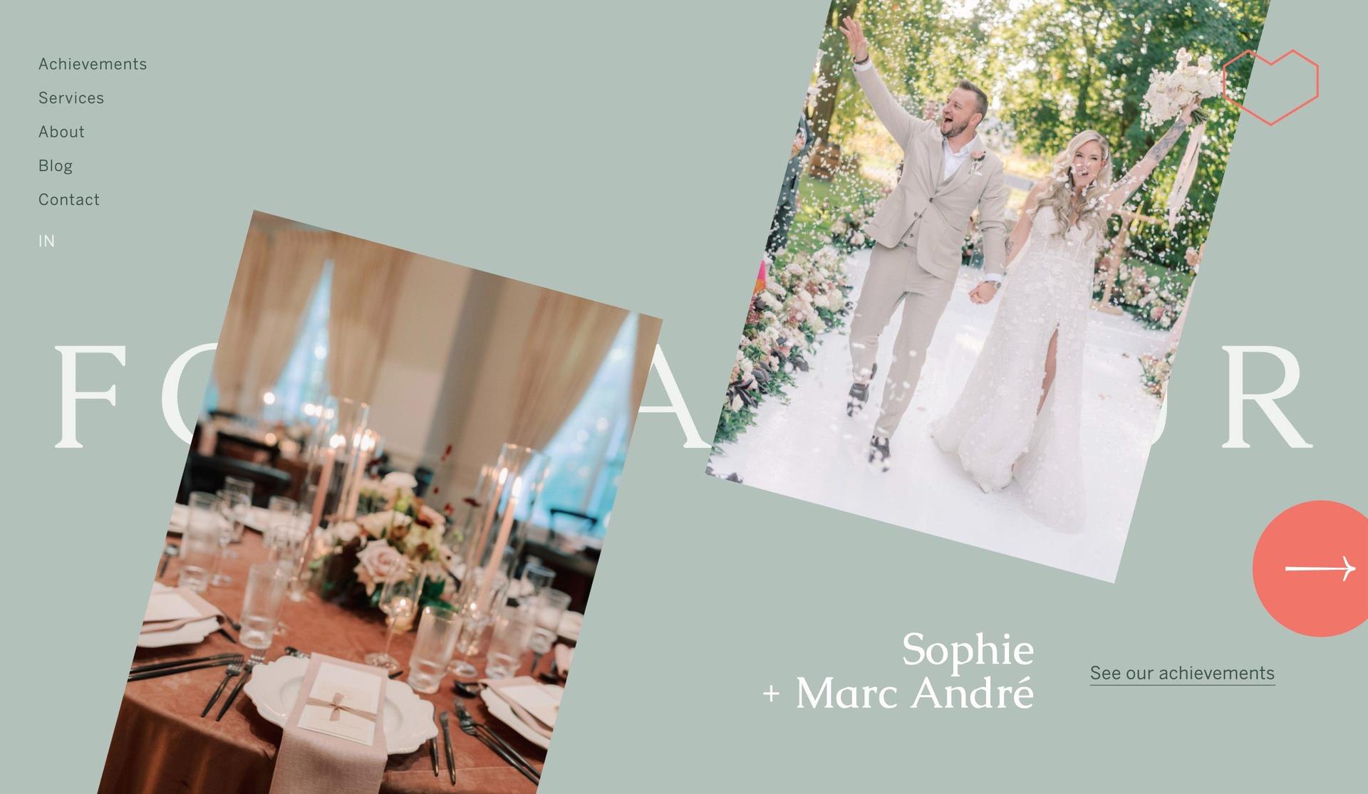 Foudamour-elegant website design examples
