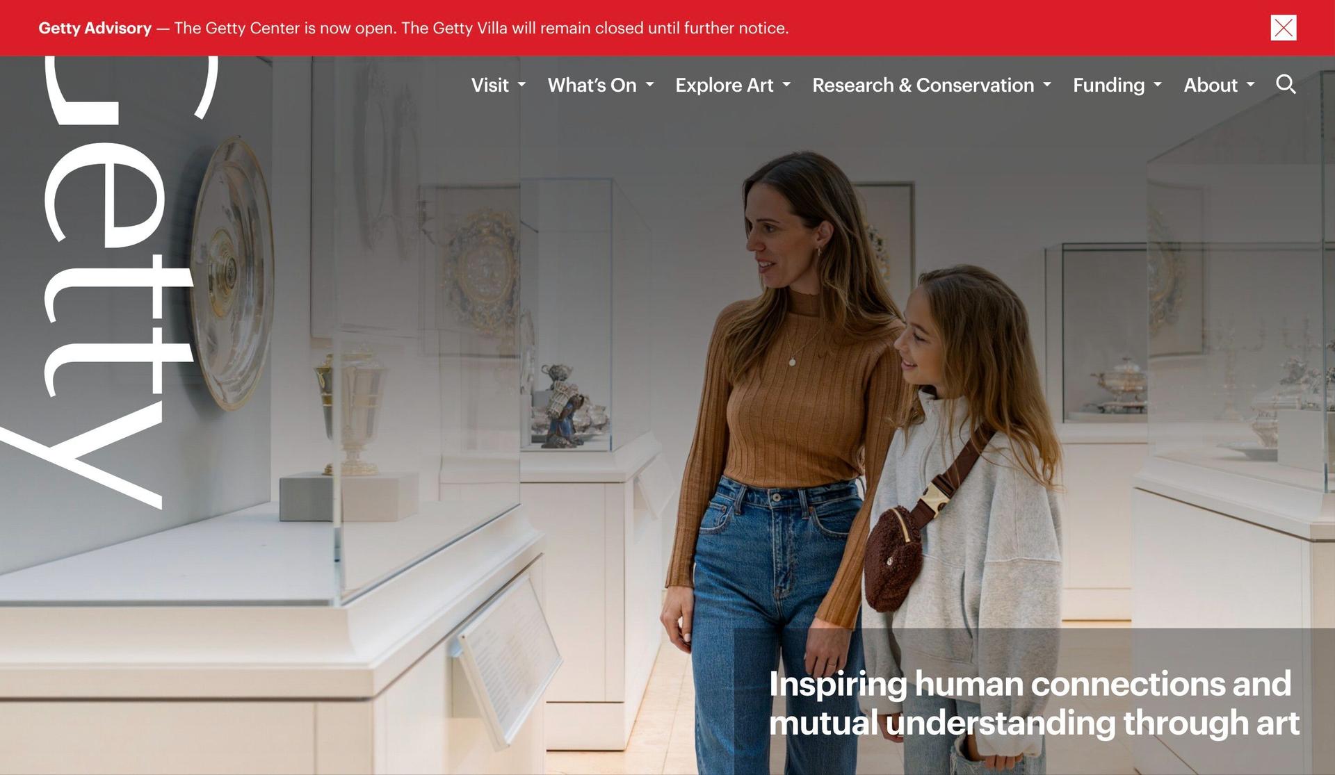 Getty-art gallery website examples