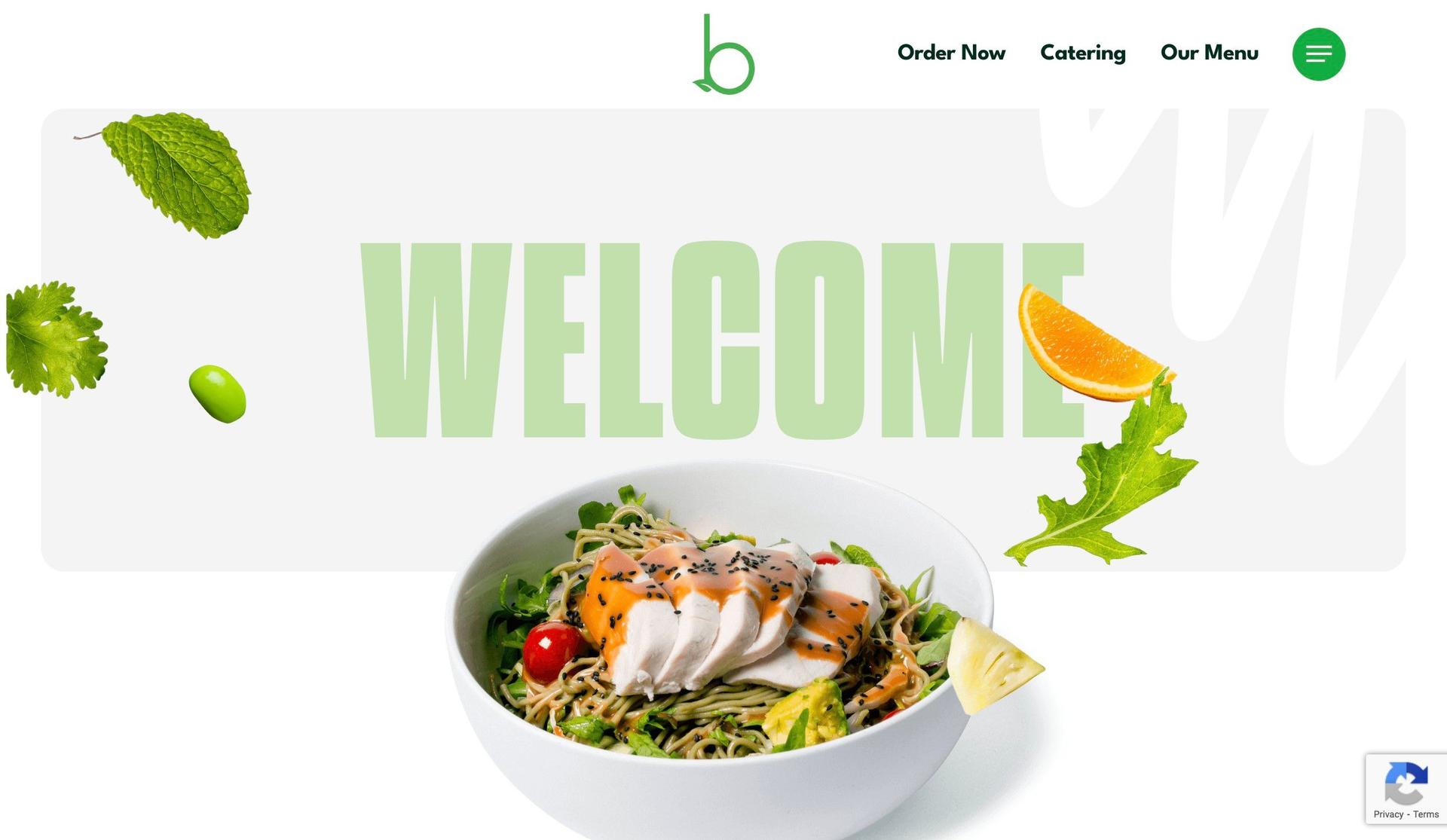 Banana Blossom Salads-static website examples