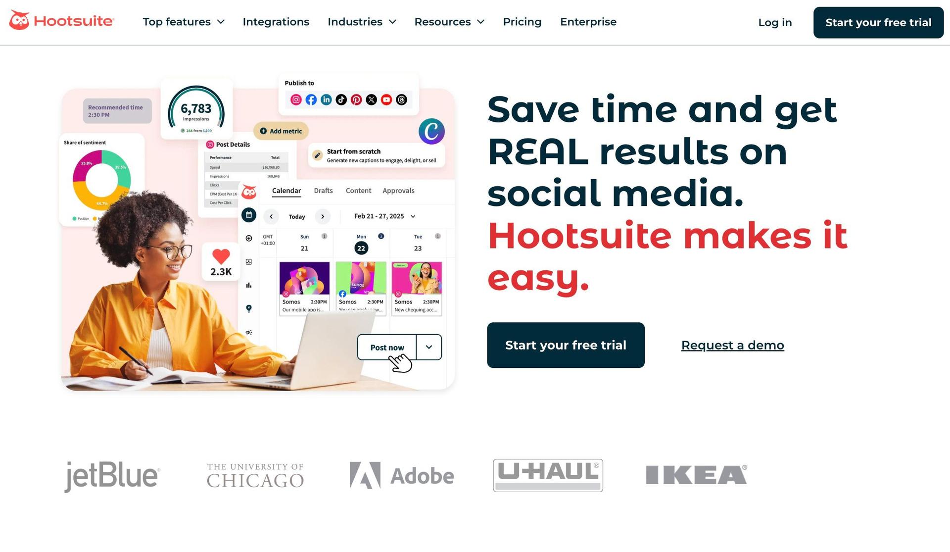 Hootsuite-static website examples