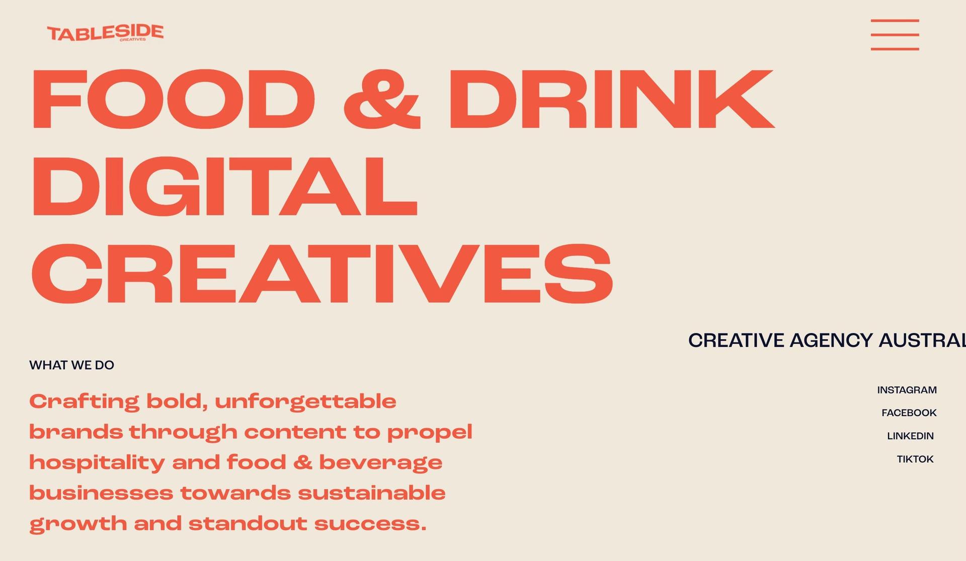 Tableside-parallax scrolling websites