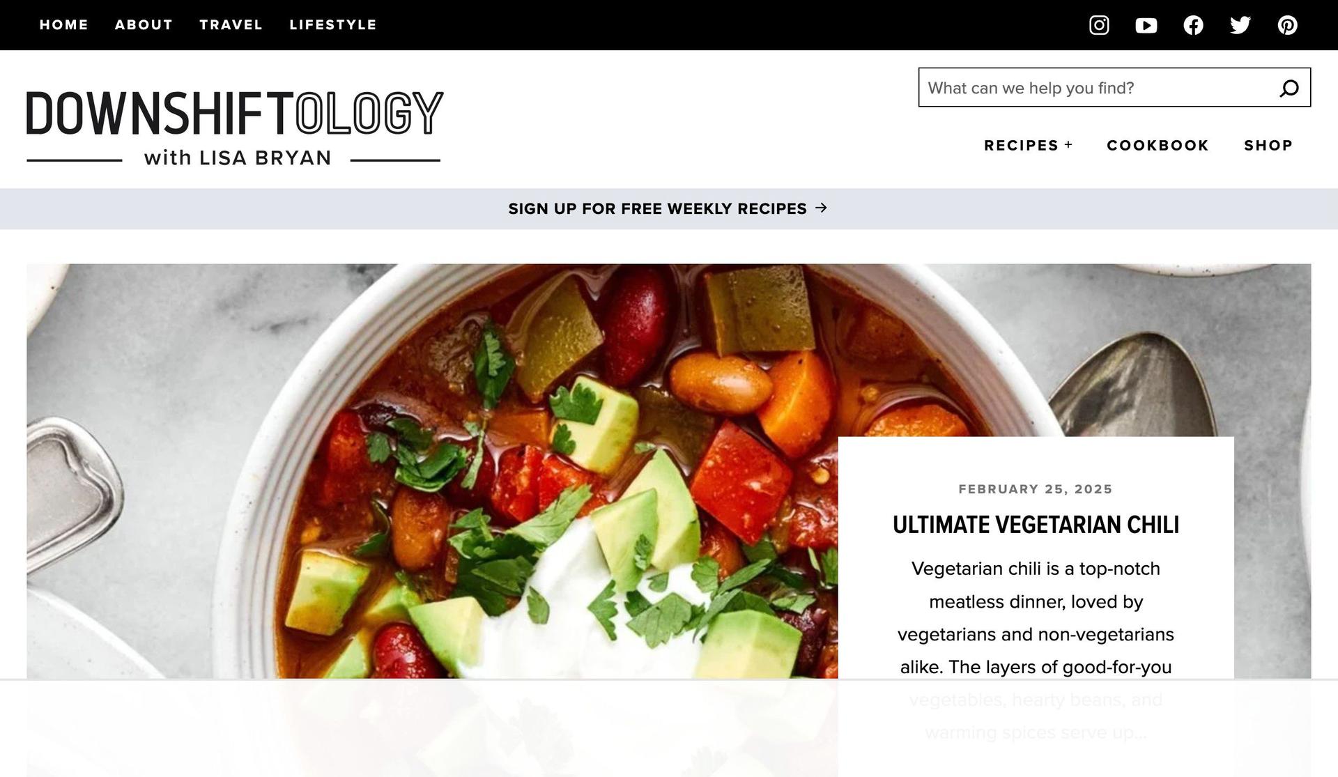 Downshiftology-+lifestyle website examples+