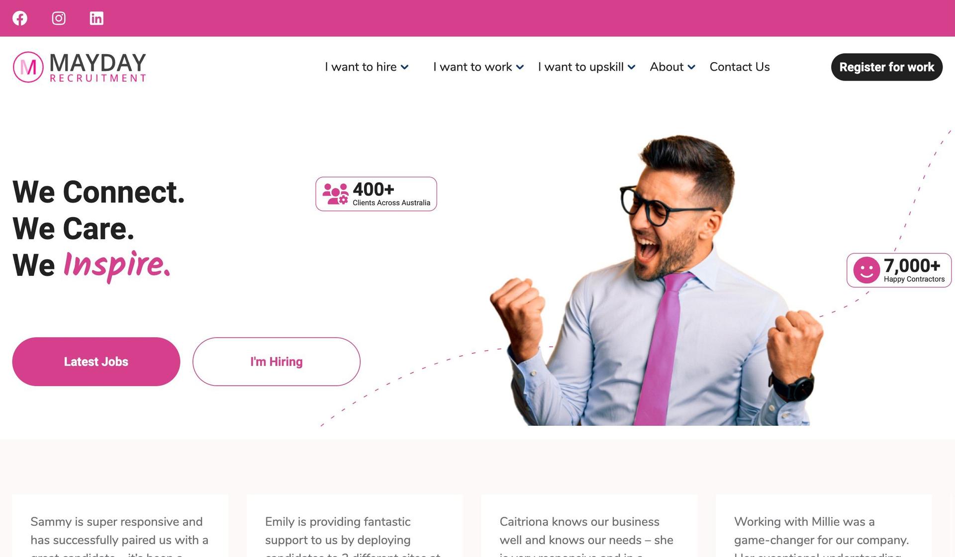 Mayday Recruitment-recruitment website designs