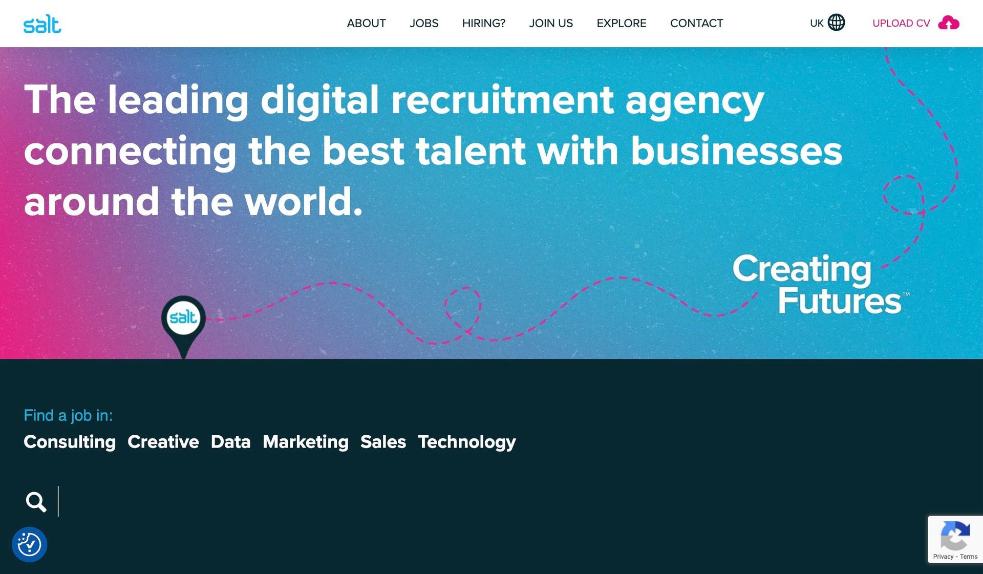 We Love Salt-recruitment website designs