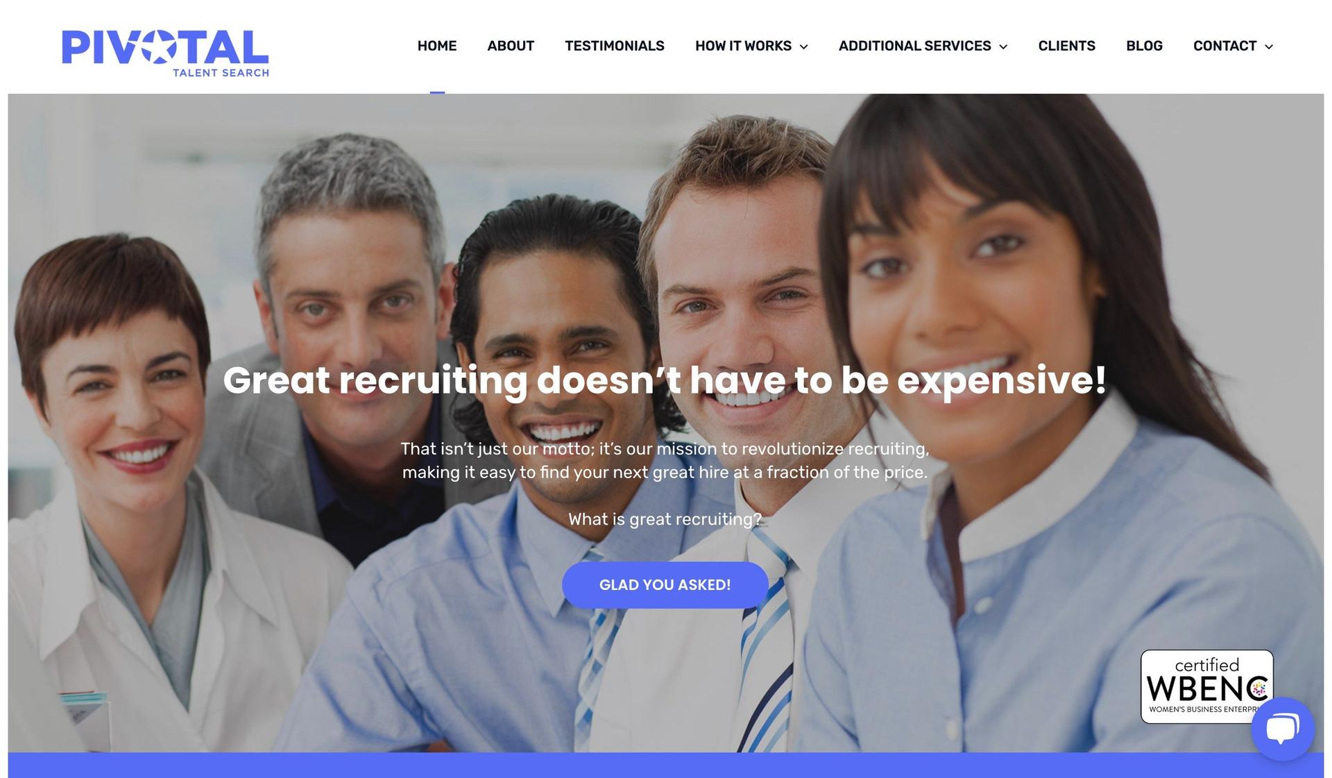 Pivotal Talent Search-recruitment website designs
