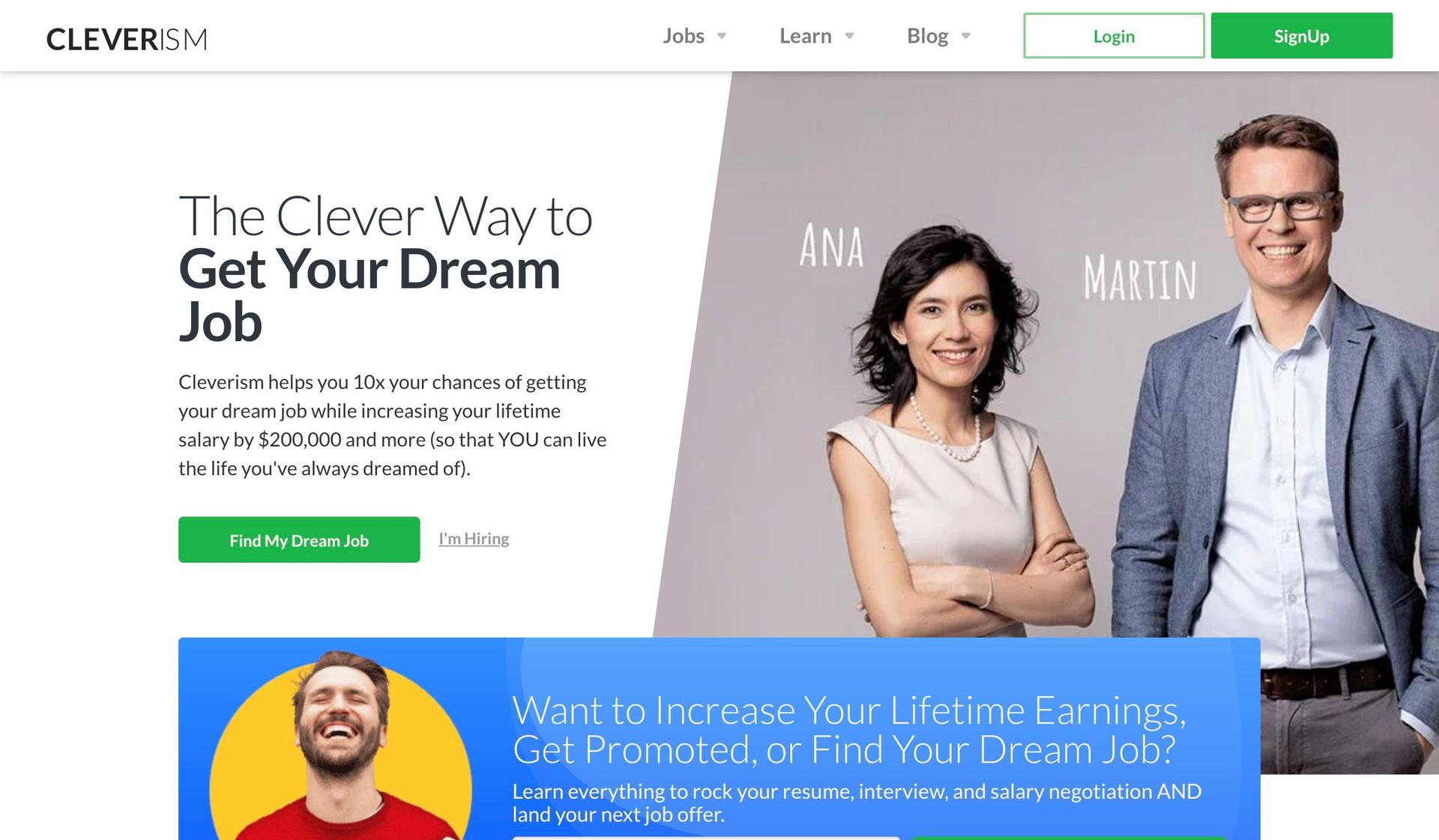 Cleverism-recruitment website designs