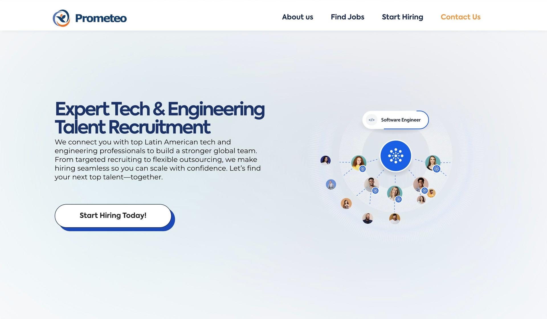Prometeo Talent-recruitment website designs
