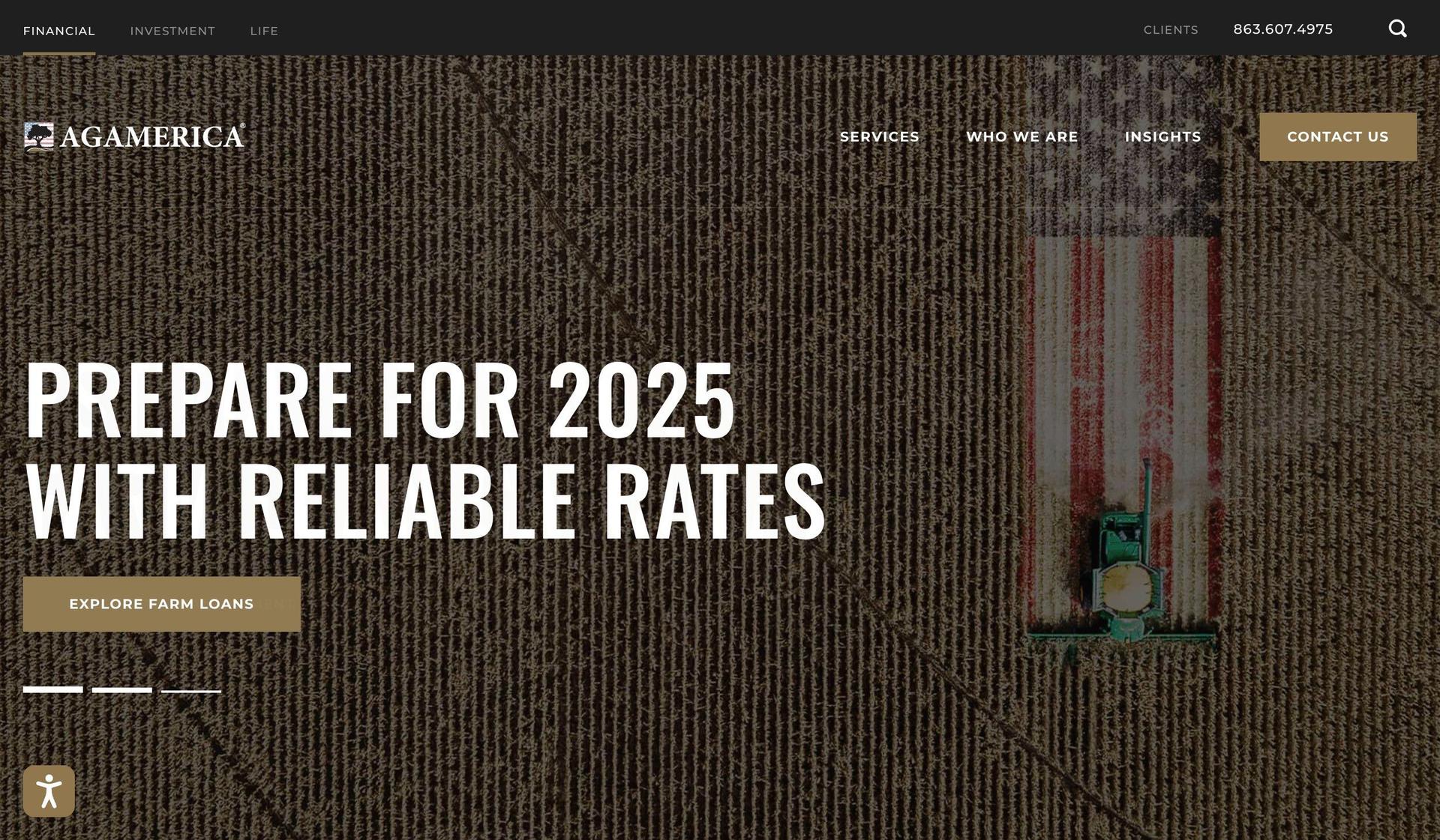 AgAmerica-financial services website designs