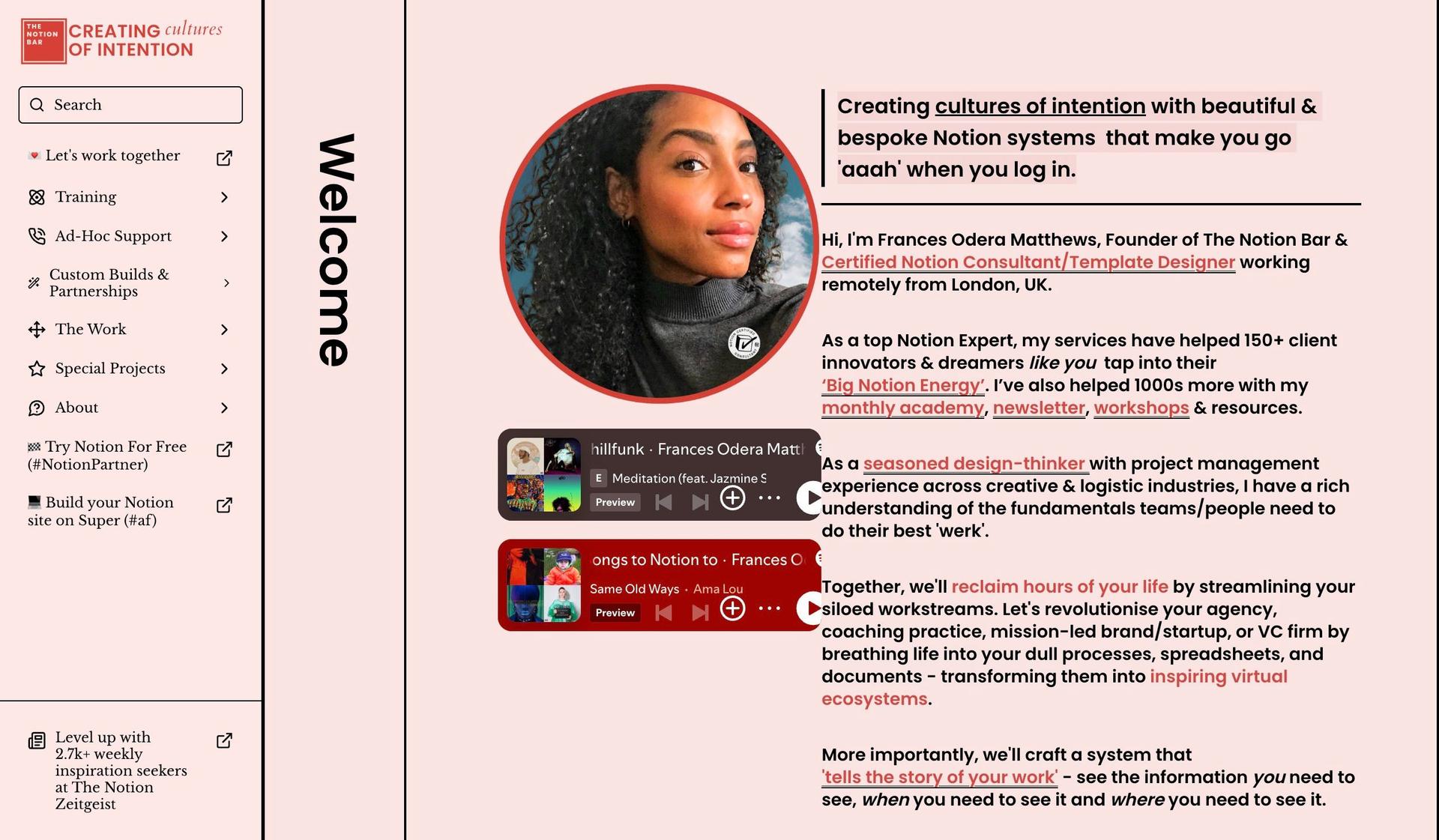 The Notion Bar-examples of notion websites