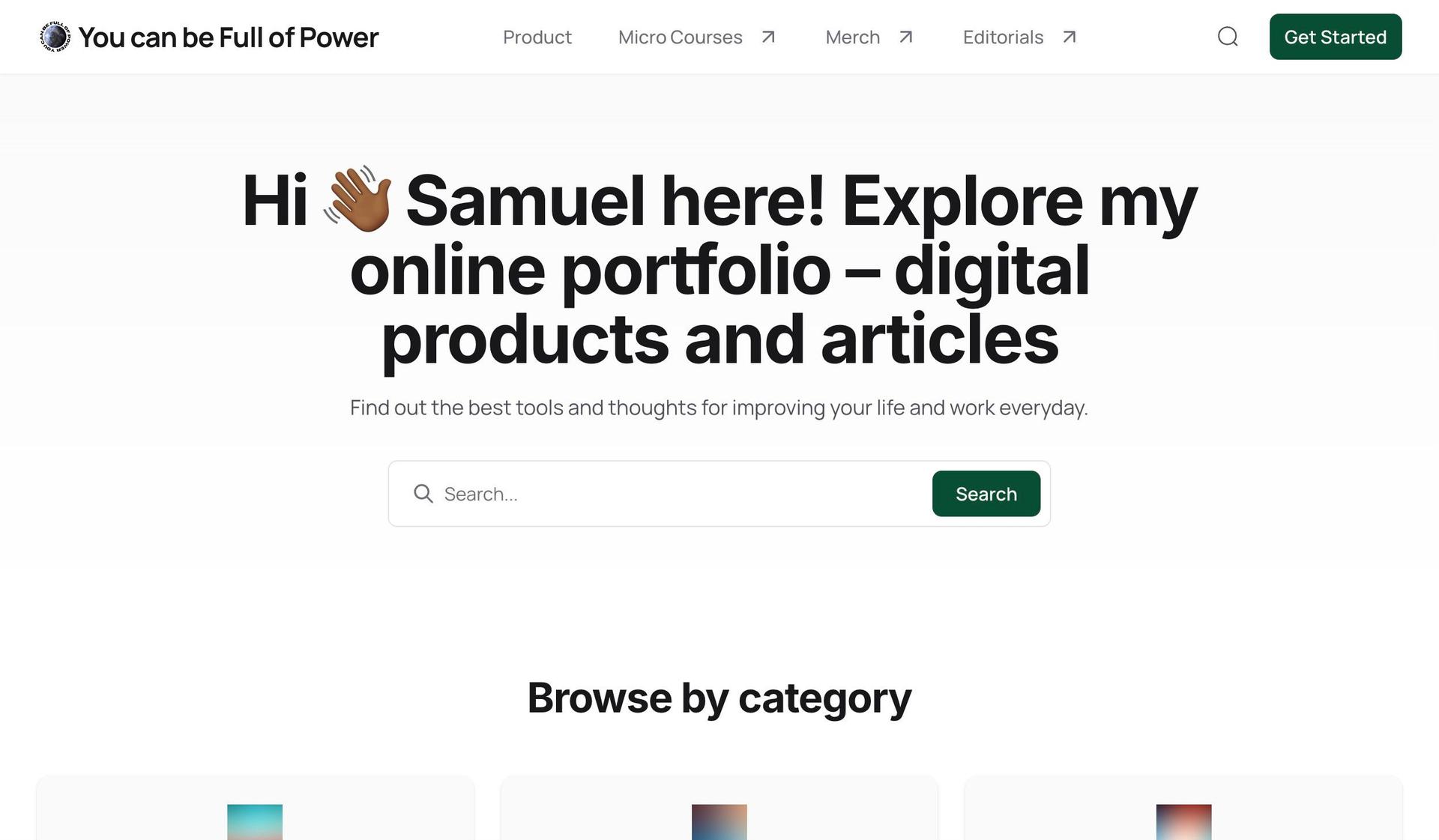 You Can Be Full of Power-examples of notion websites
