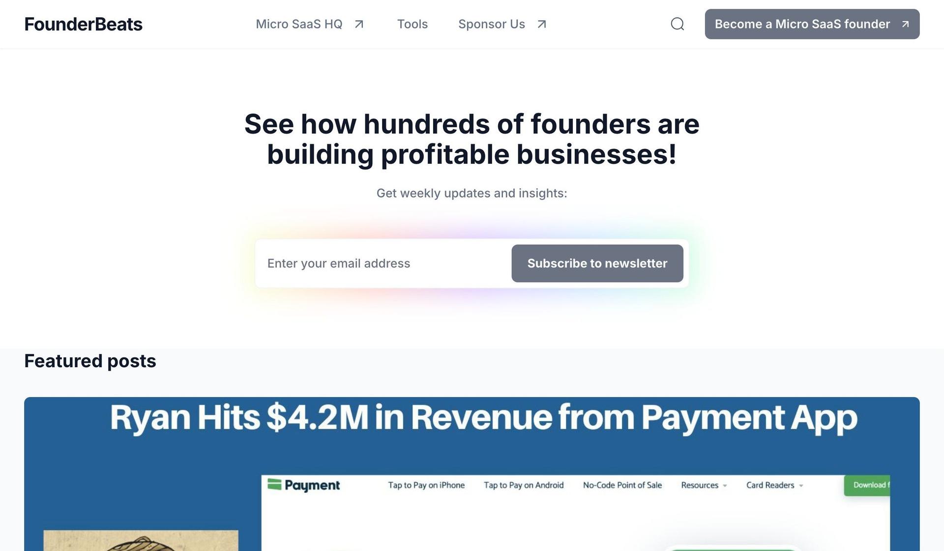 Founder Beats-examples of notion websites