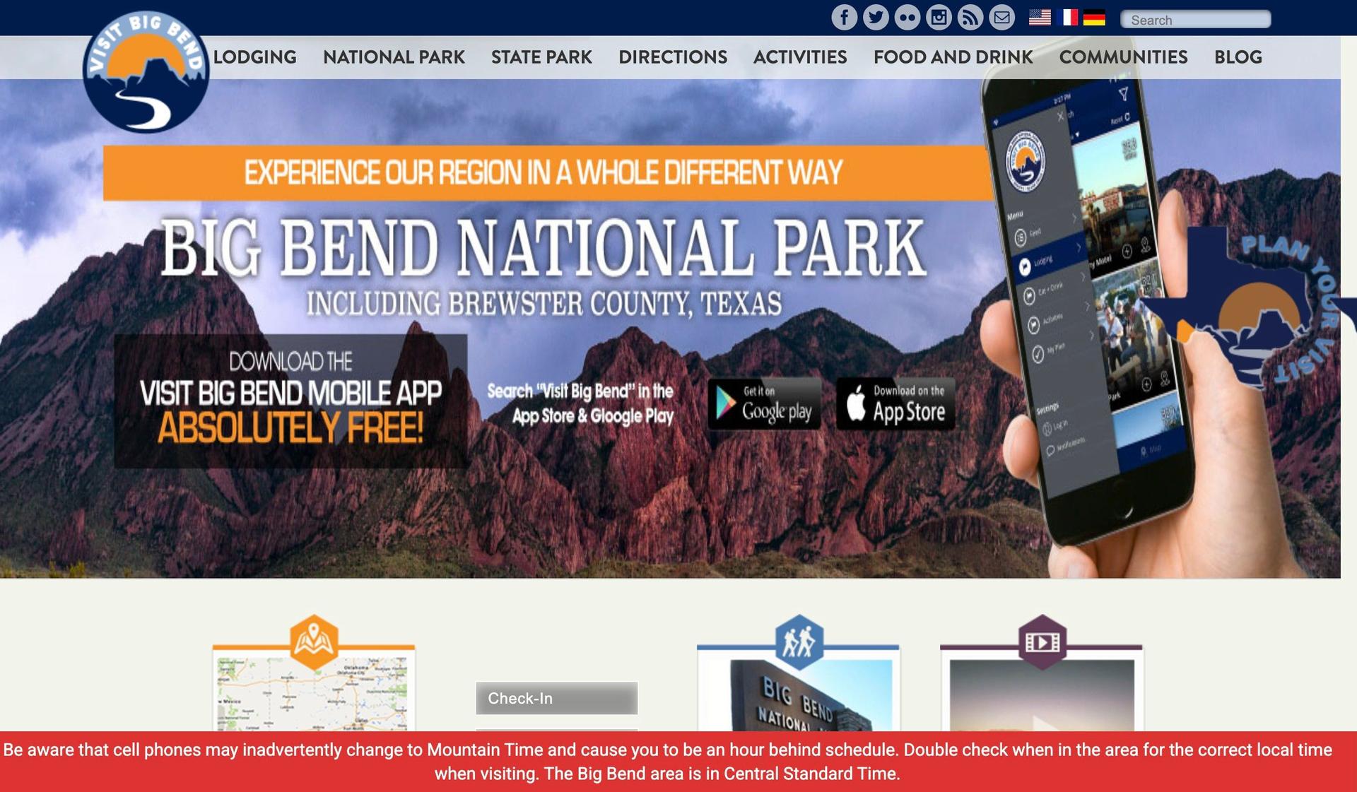 Visit Big Bend-hostinger website examples