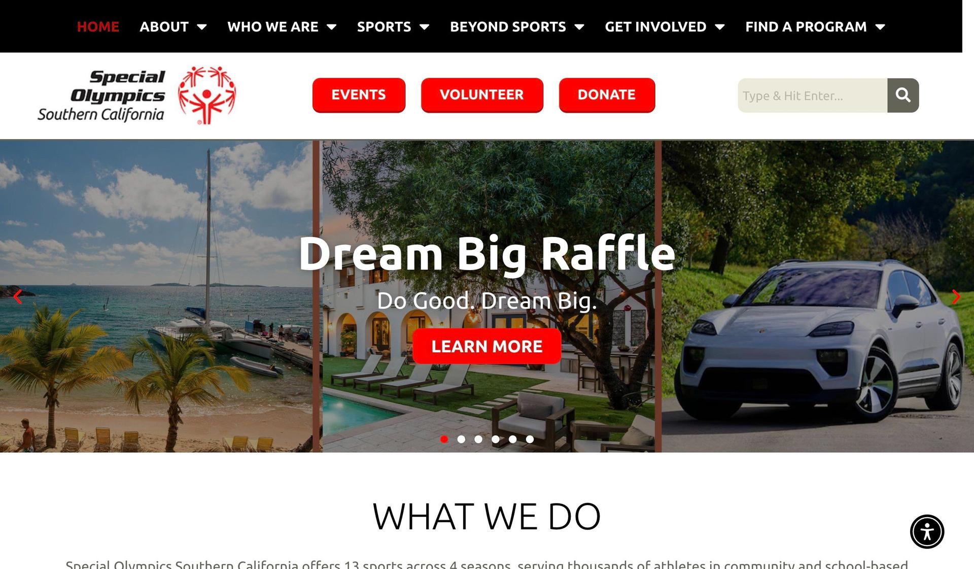 Special Olympics Southern California-hostinger website examples