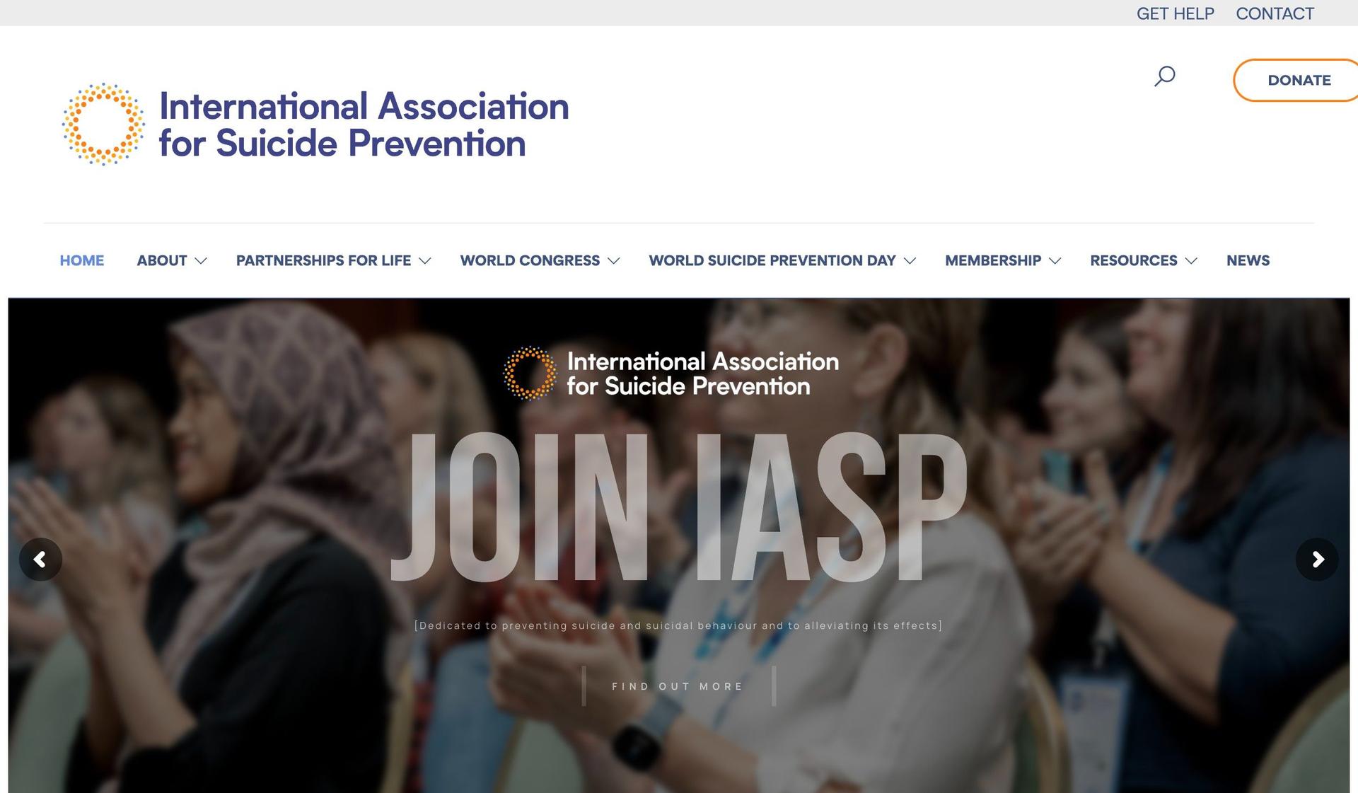 International Association for Suicide Prevention-hostinger website examples
