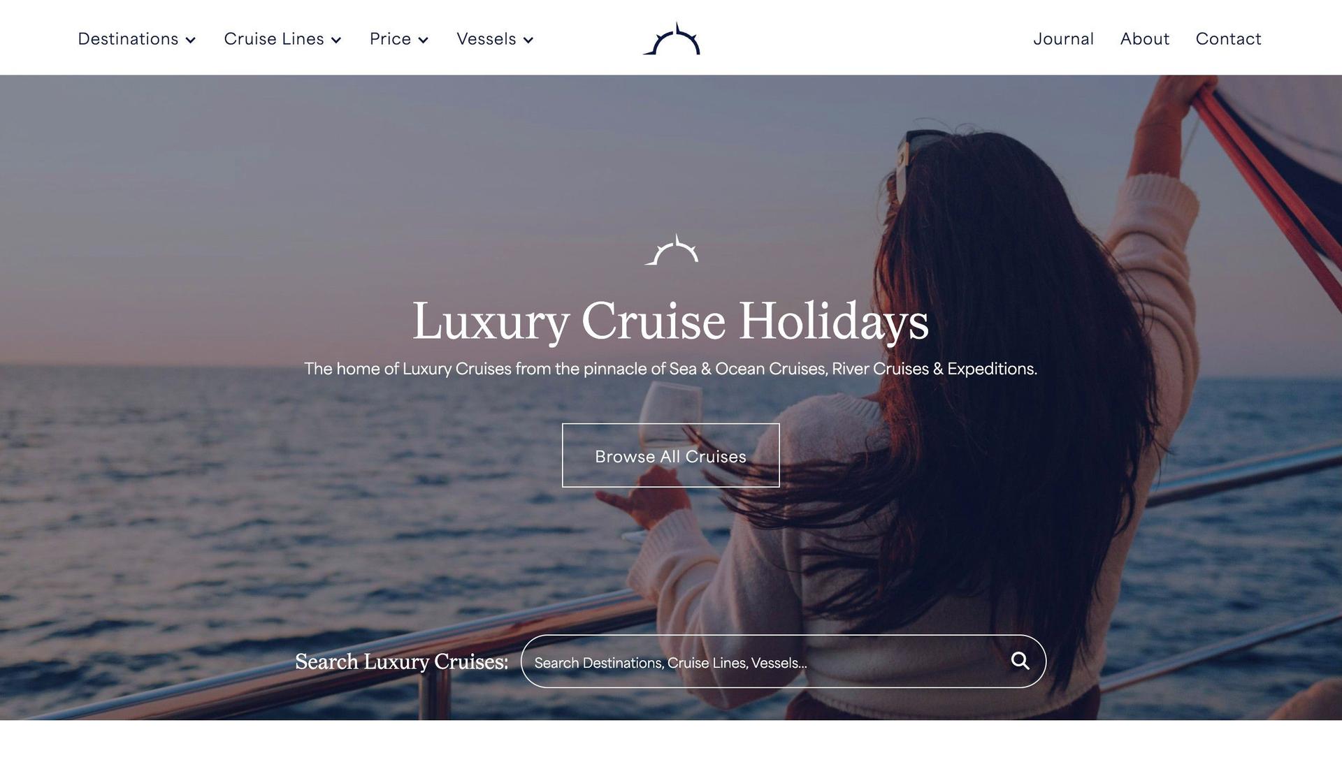 Luxury Cruise Tickets-ux design examples
