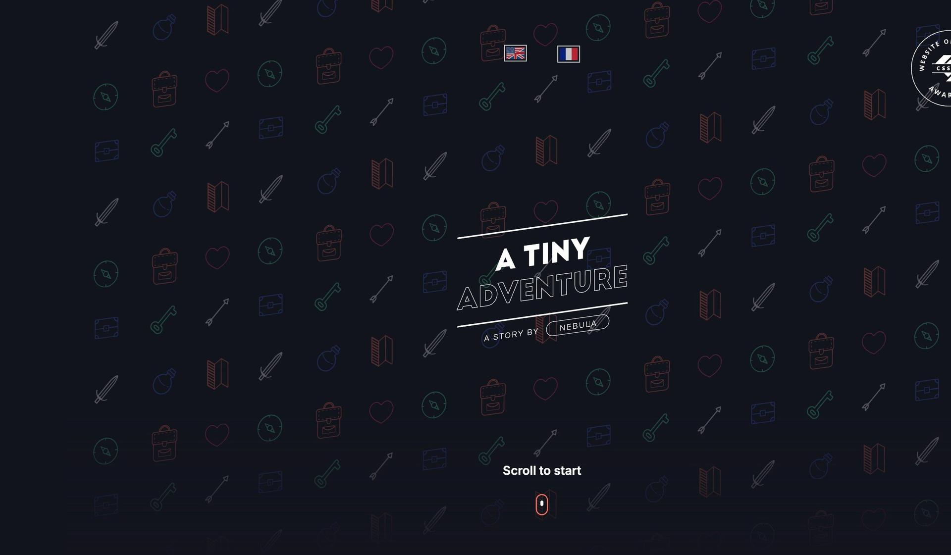 Une Mini Aventure-interactive website examples