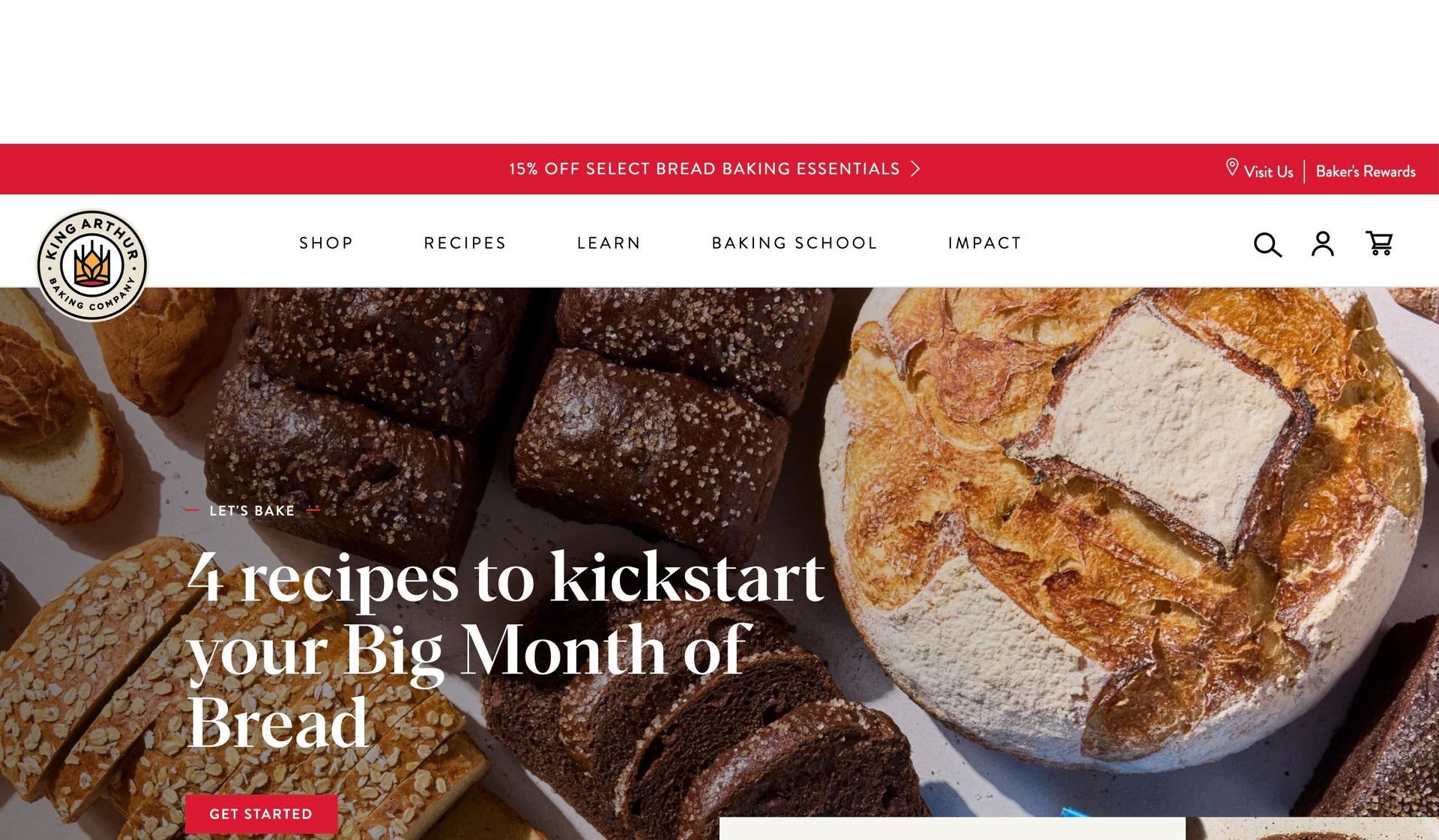 King Arthur Baking-examples of bigcommerce stores