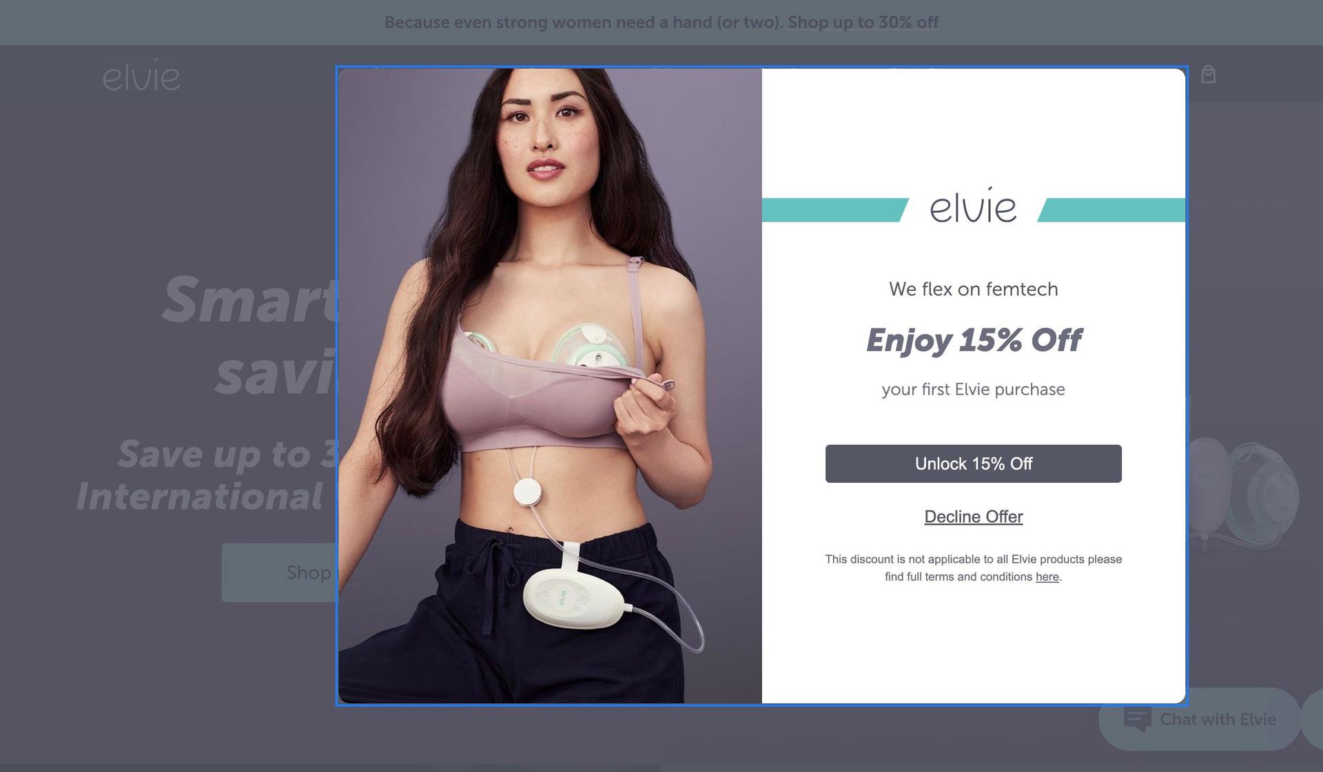 Elvie-examples of bigcommerce stores