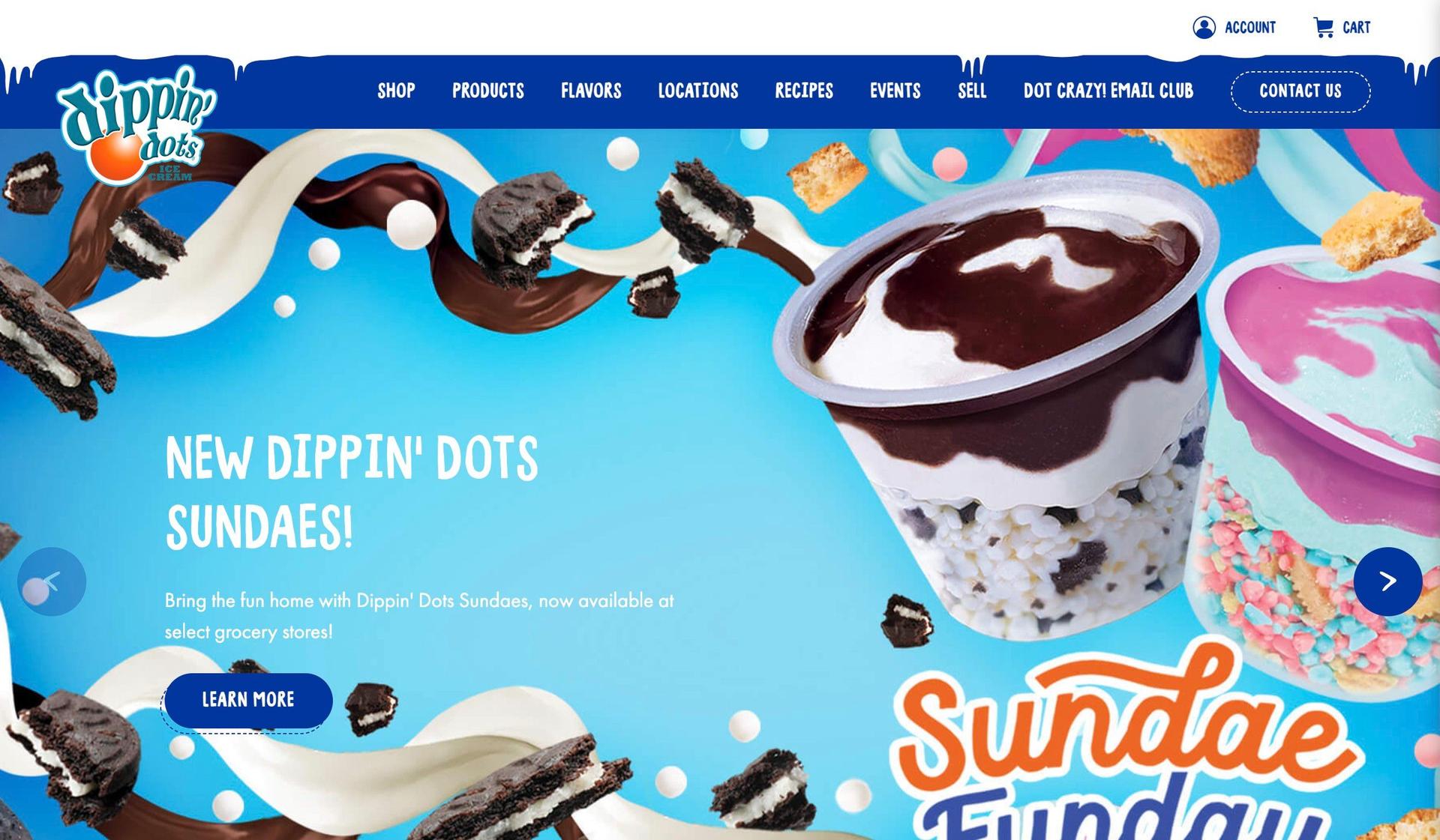 Dippin' Dots-examples of bigcommerce stores