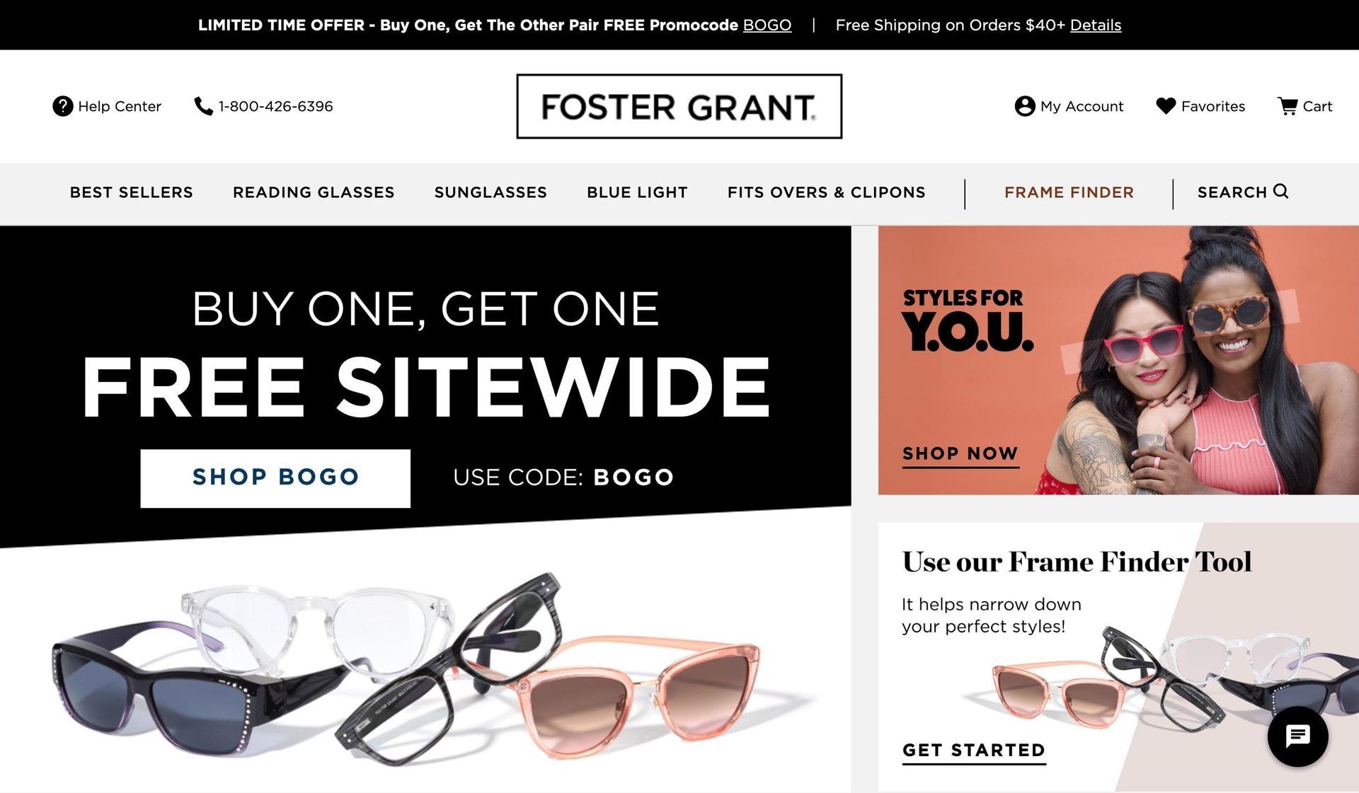 Foster Grant-examples of bigcommerce stores
