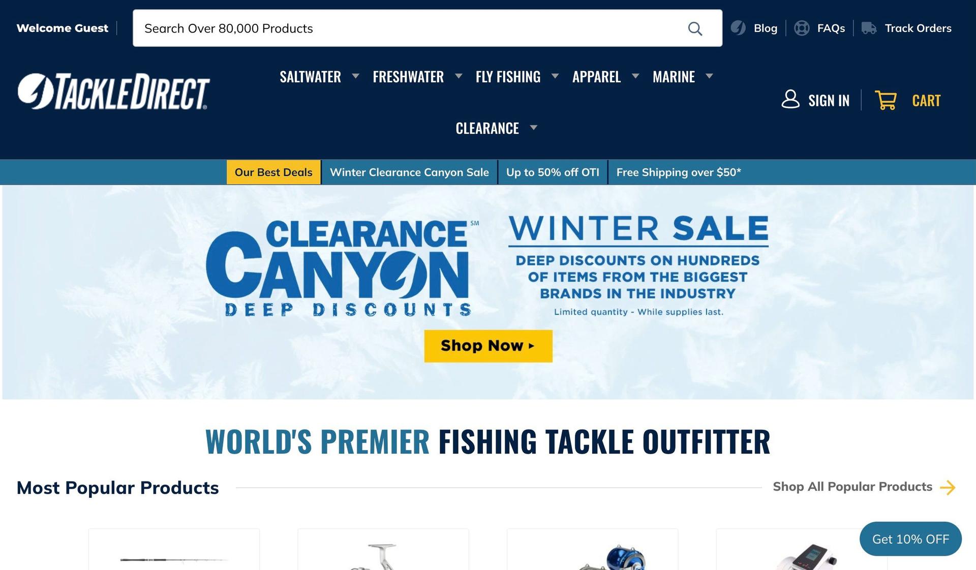 TackleDirect-examples of bigcommerce stores