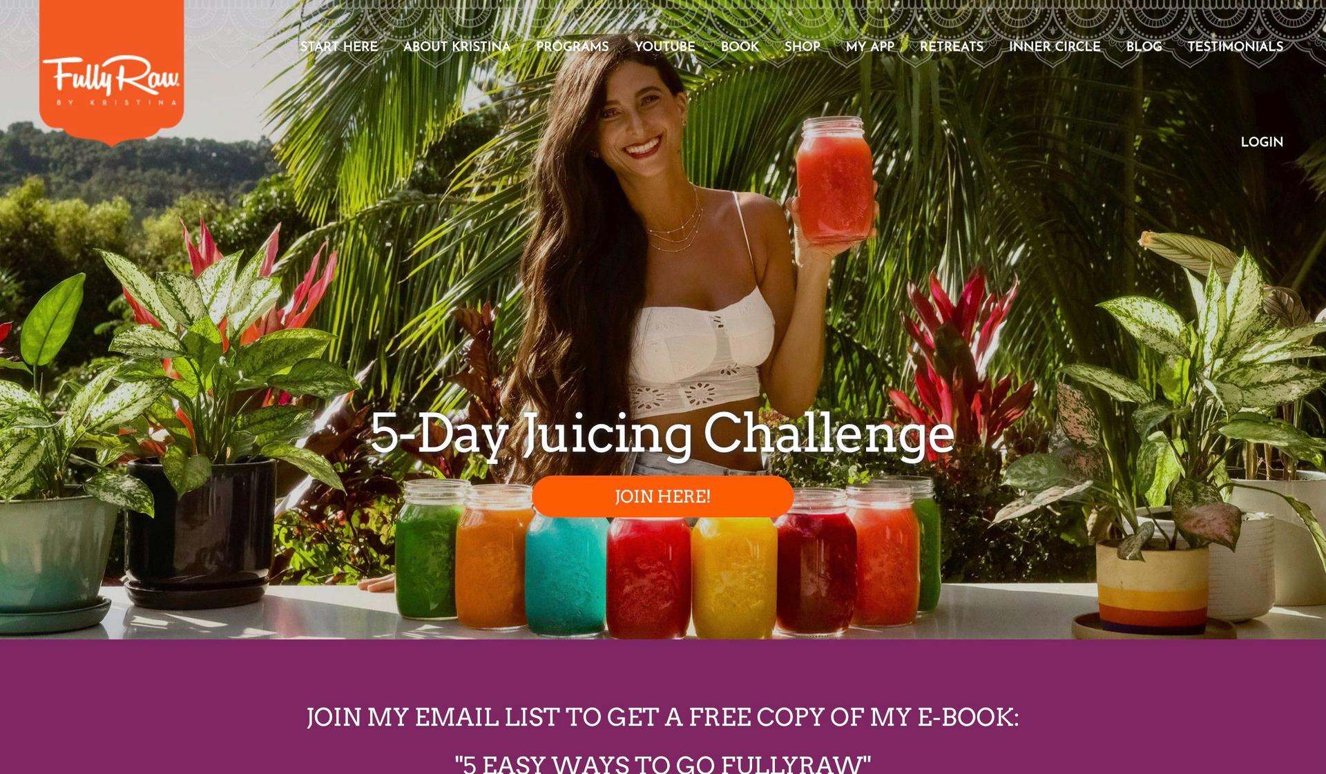 Fully Raw-kajabi website examples