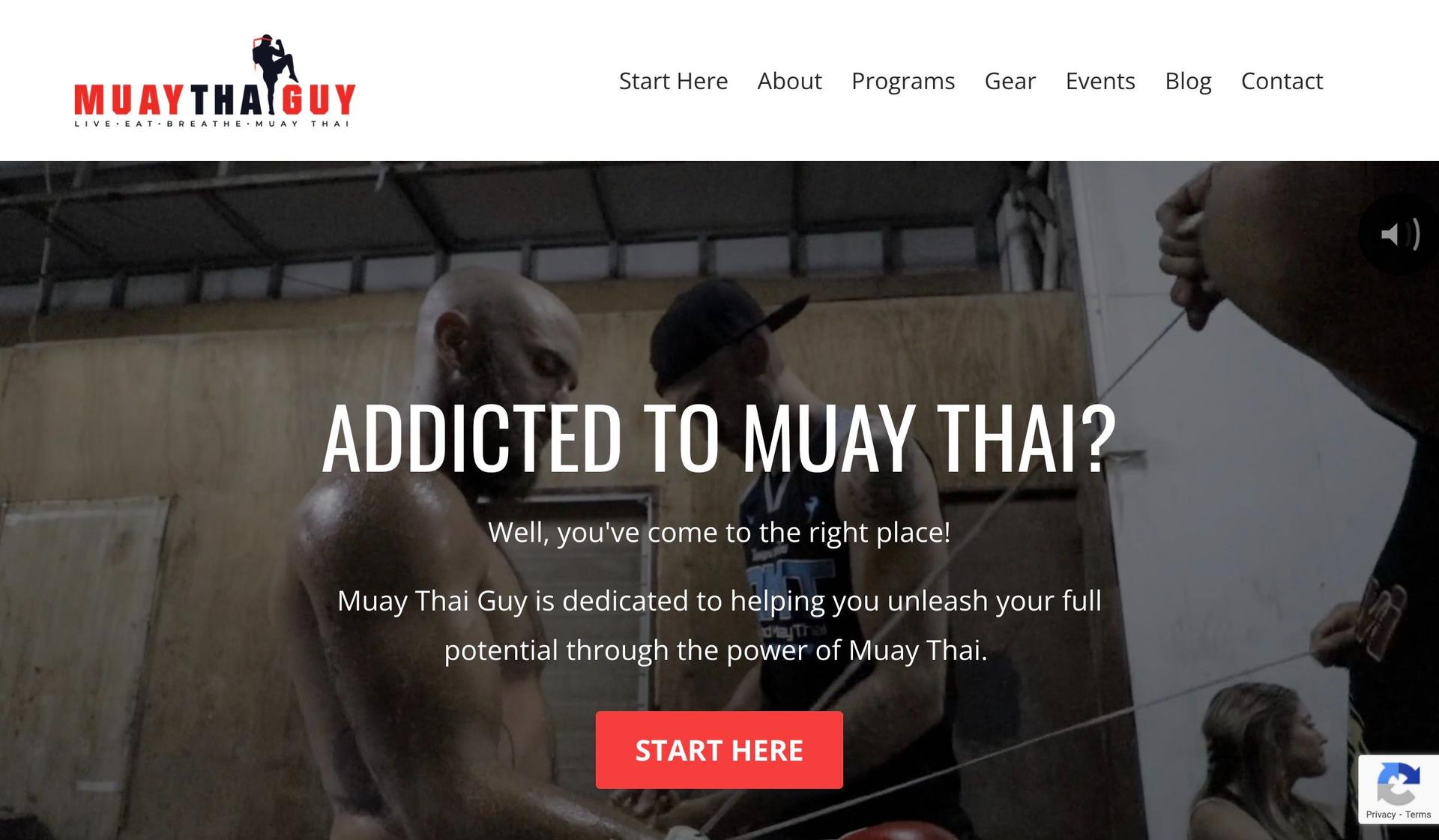 Muay Thai Guy-kajabi website examples