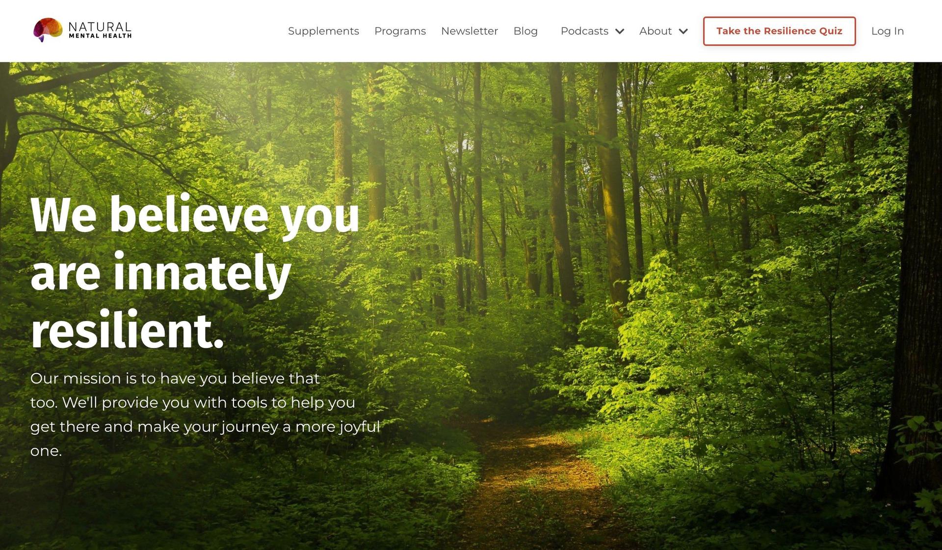 Natural Mental Health-kajabi website examples
