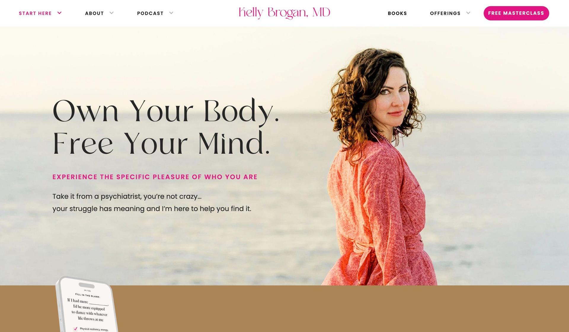 Kelly Brogan MD-kajabi website examples