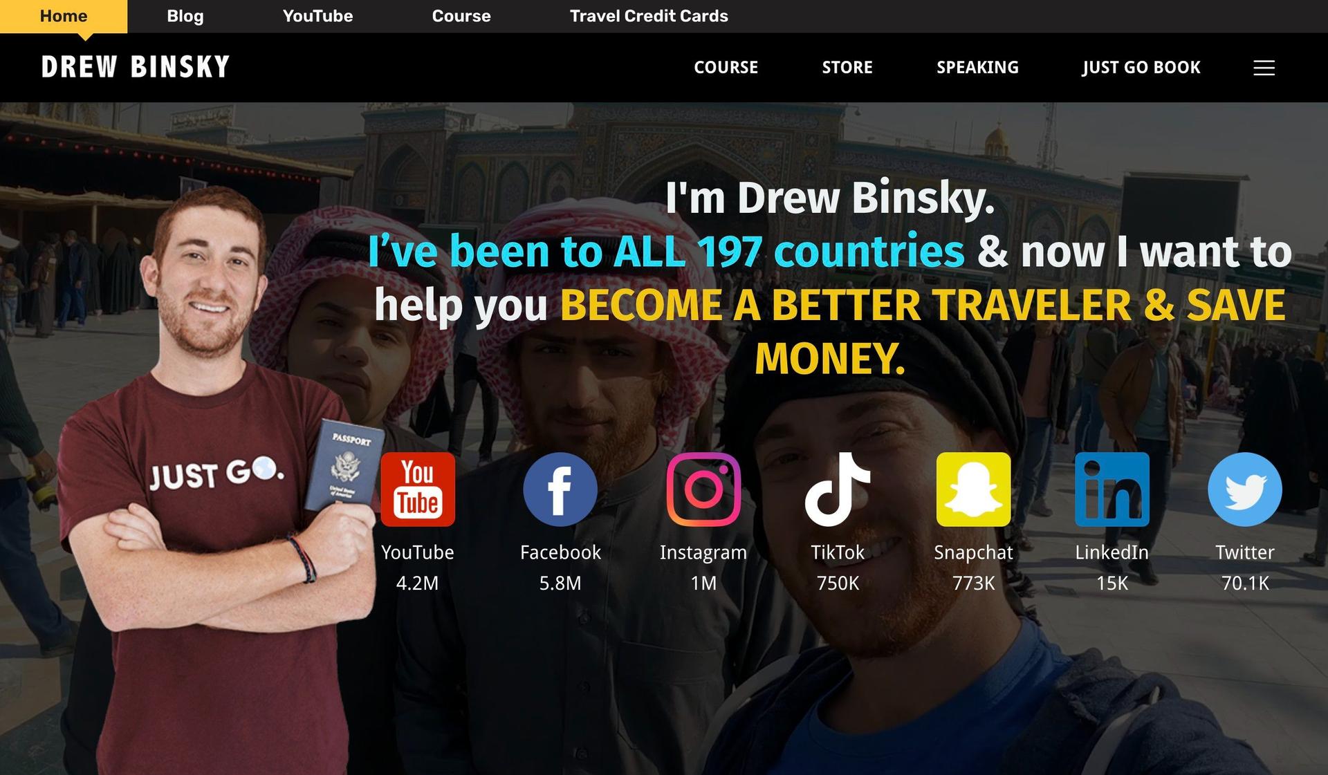 Drew Binsky-kajabi website examples