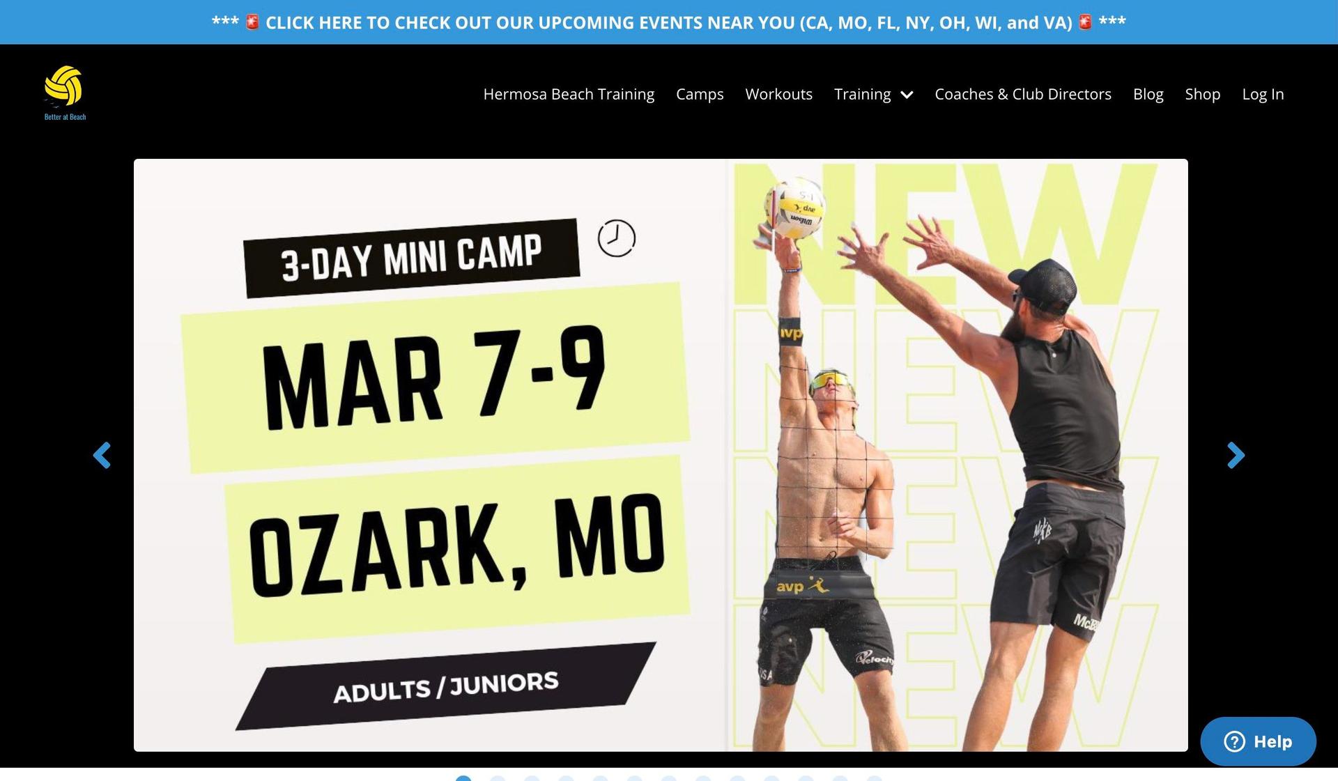 Better at Beach-kajabi website examples
