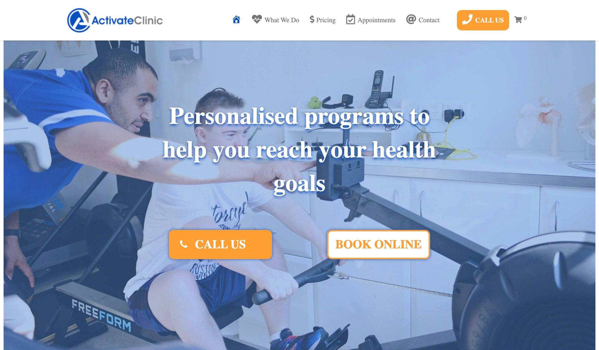Activate Clinic-bluehost websites