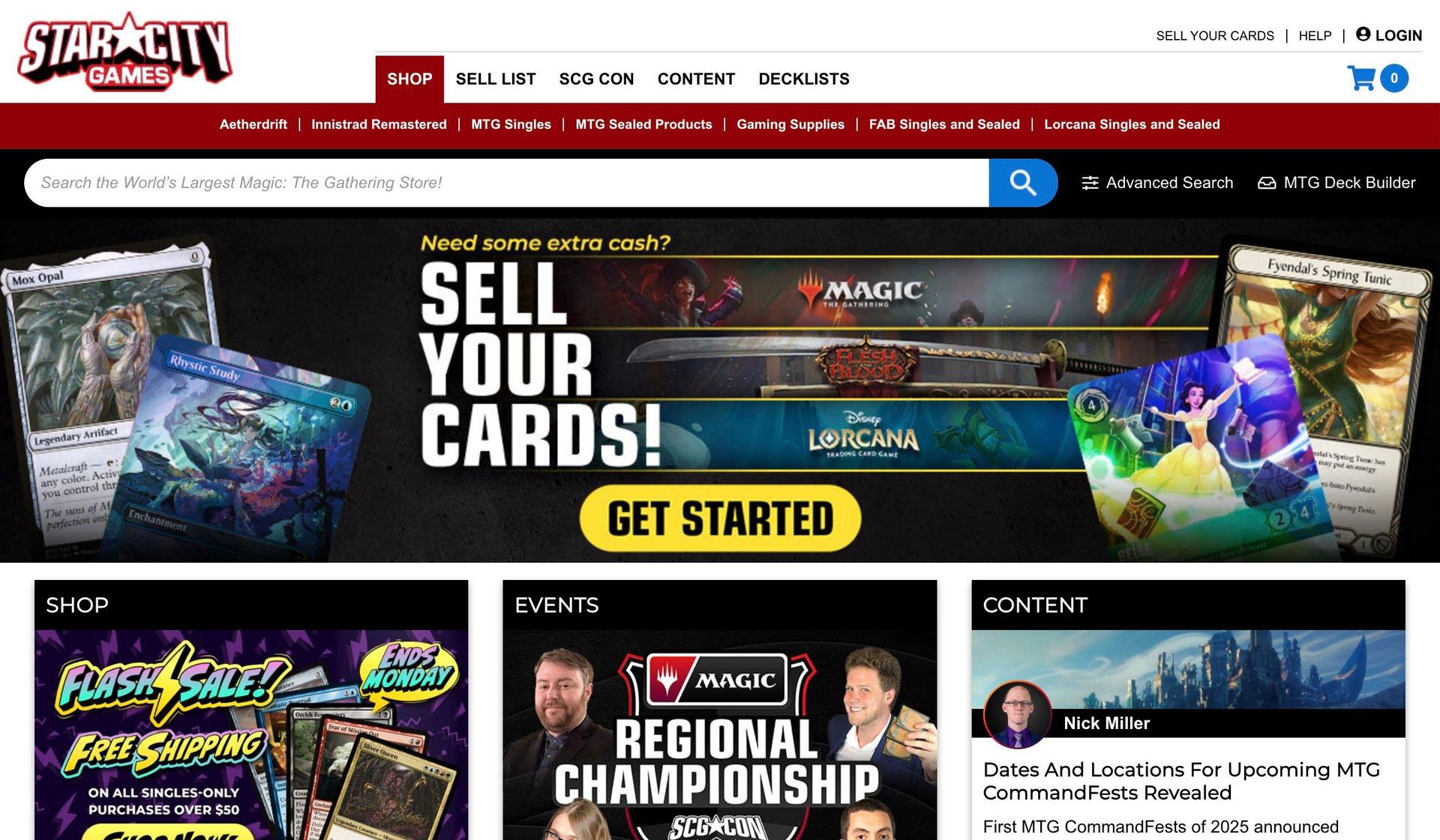 Star City Games-examples of bigcommerce stores