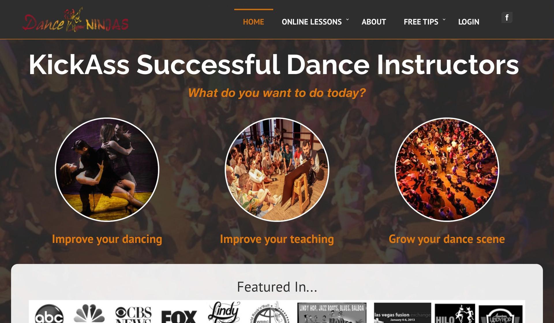 Dance Ninjas-clickfunnels website examples