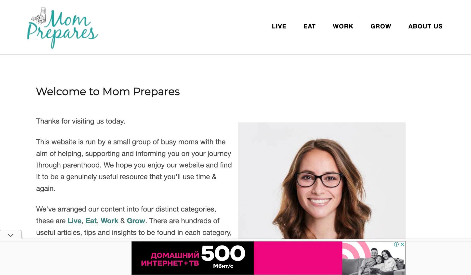 Mom Prepares-clickfunnels website examples