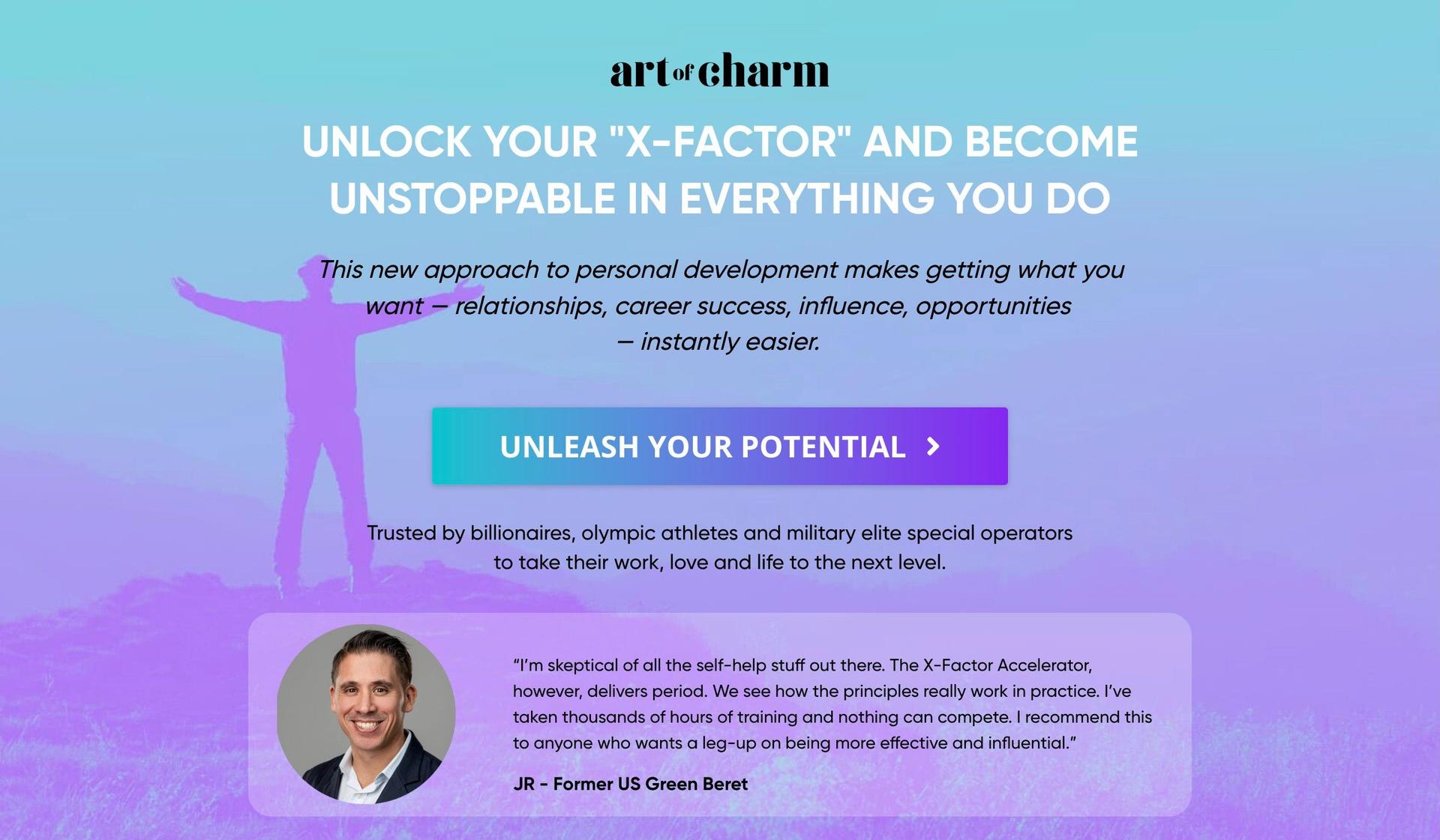 The Art of Charm-clickfunnels website examples