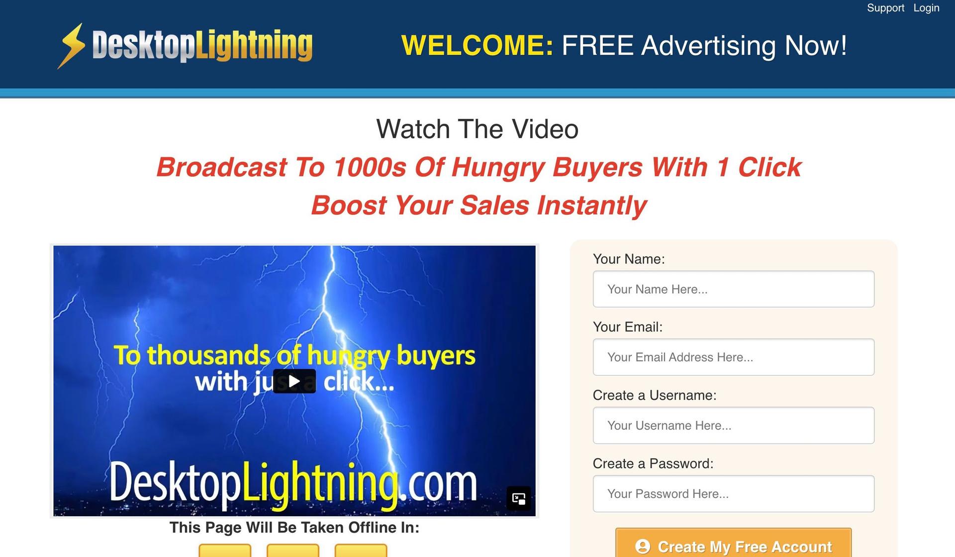 Desktop Lightning-clickfunnels website examples