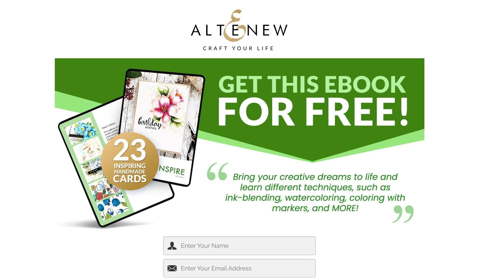 Altenew Free Gift-clickfunnels website examples