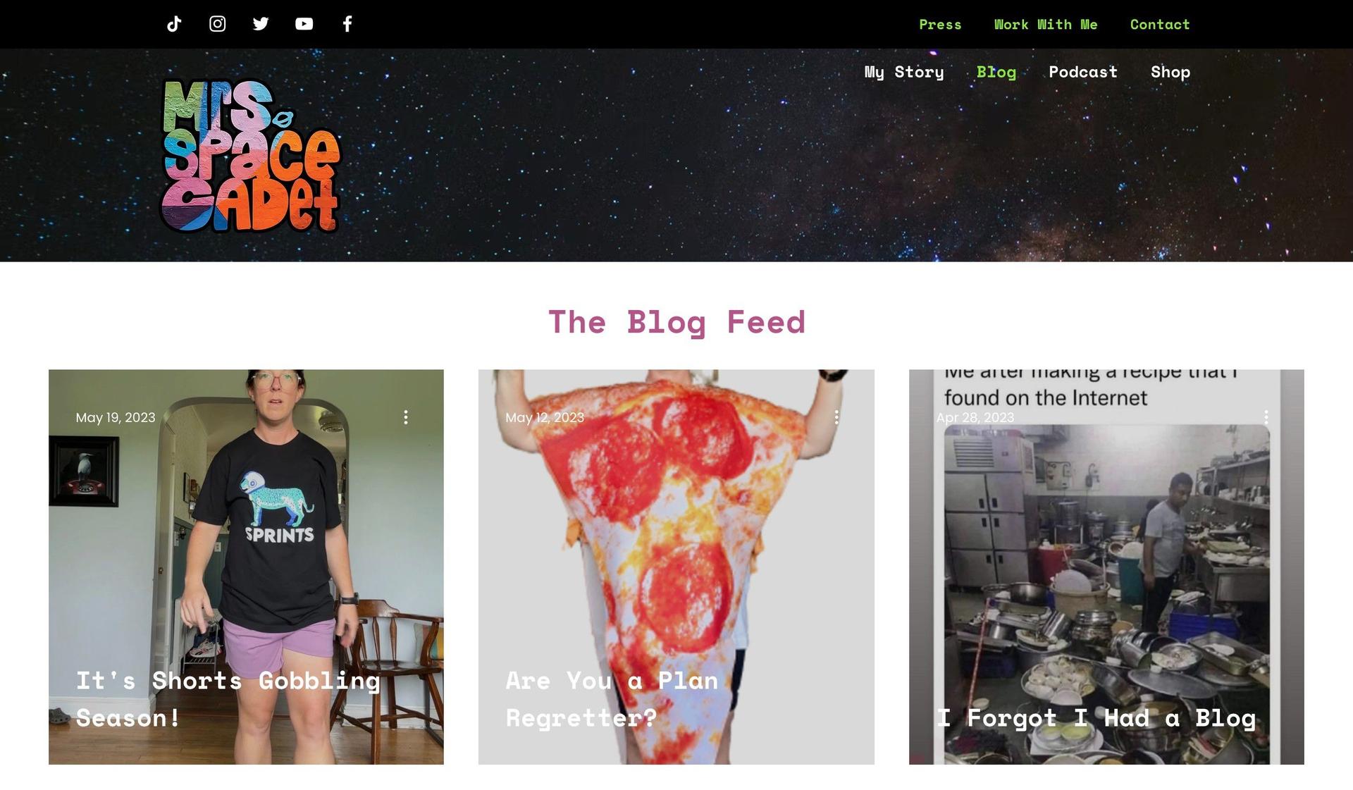 Mrs Space Cadet-wix blog examples