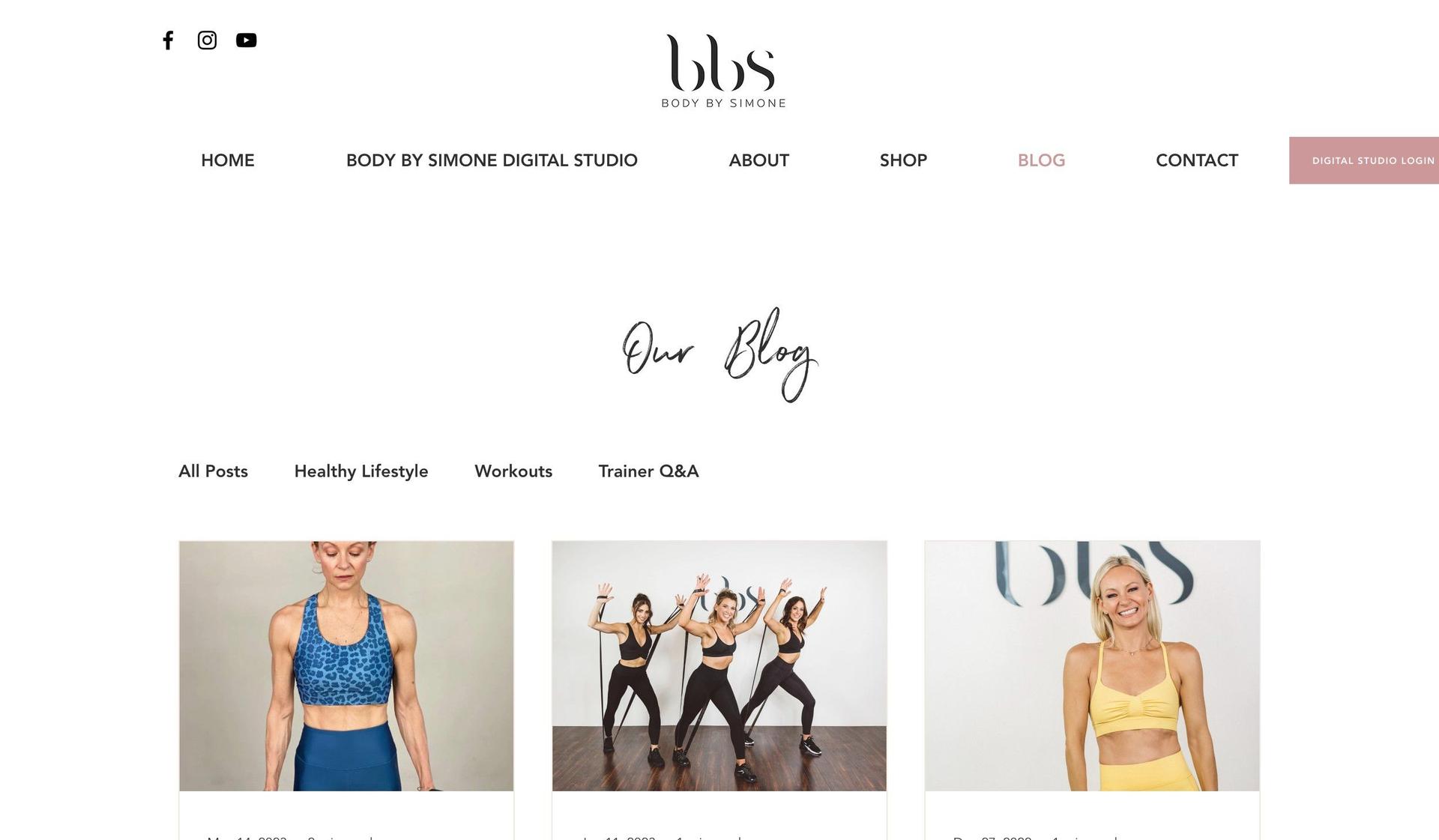 Body By Simone-wix blog examples