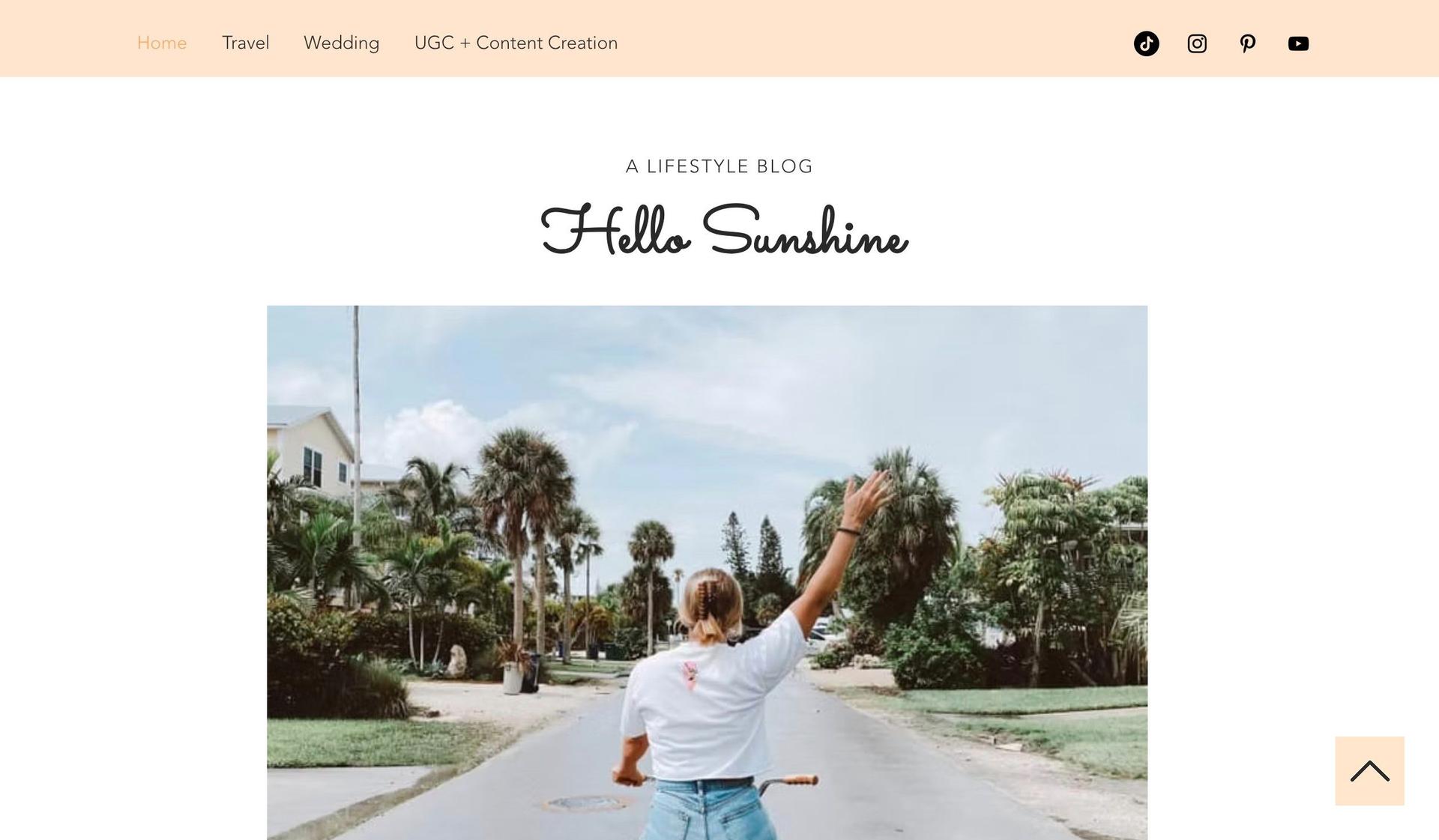 Hello Sunshine Blog-wix blog examples