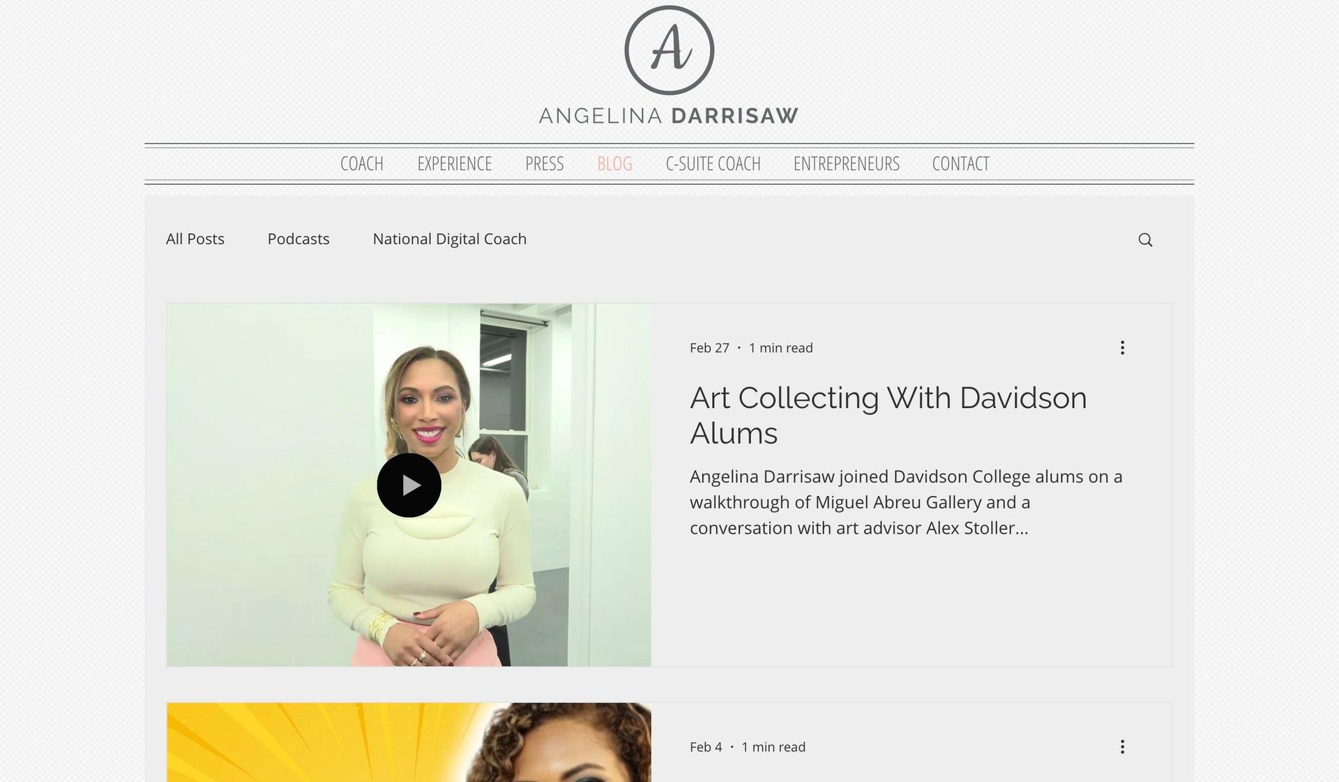 Angelina Darrisaw-wix blog examples