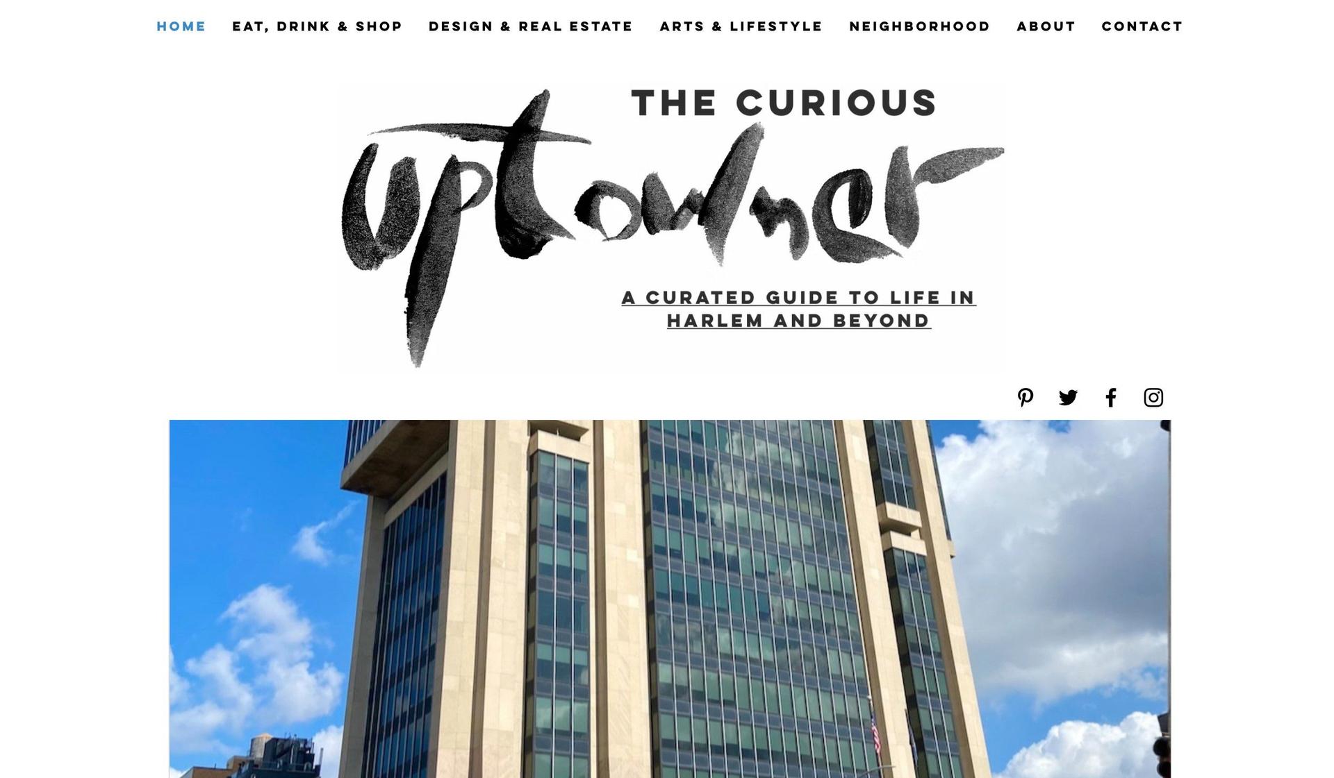 The Curious Uptowner-wix blog examples
