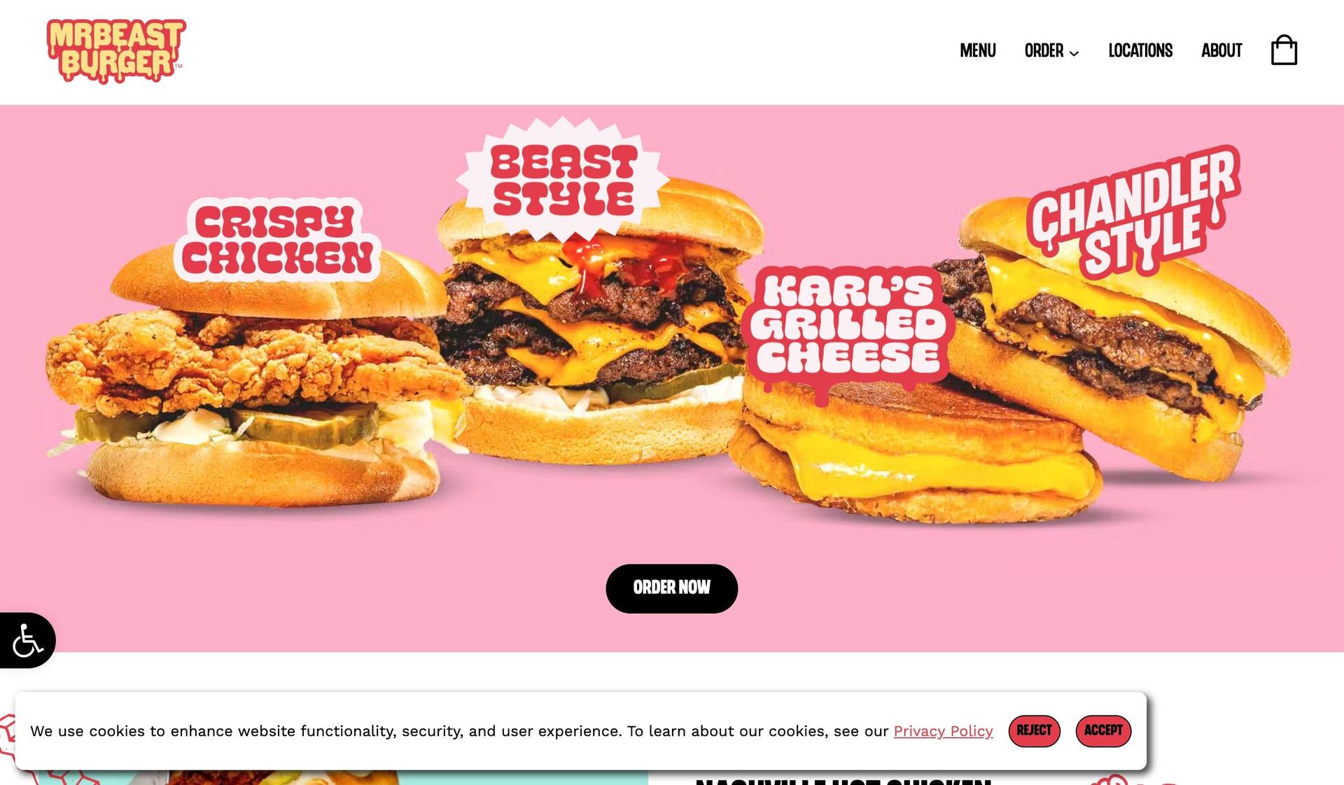 MrBeast Burger-burger restaurant websites