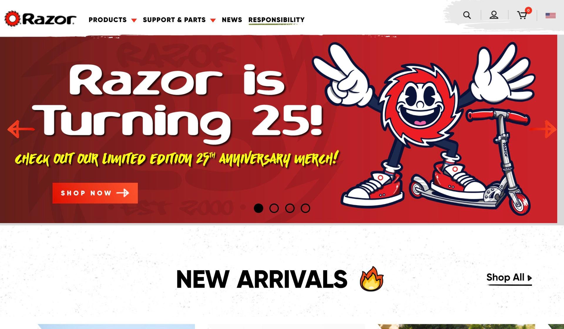 Razor-+wordpress website examples+