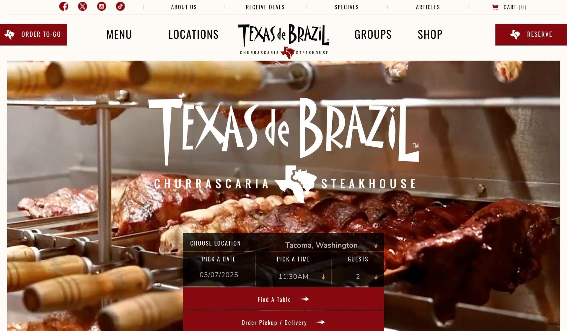 Texas de Brazil-+wordpress website examples+